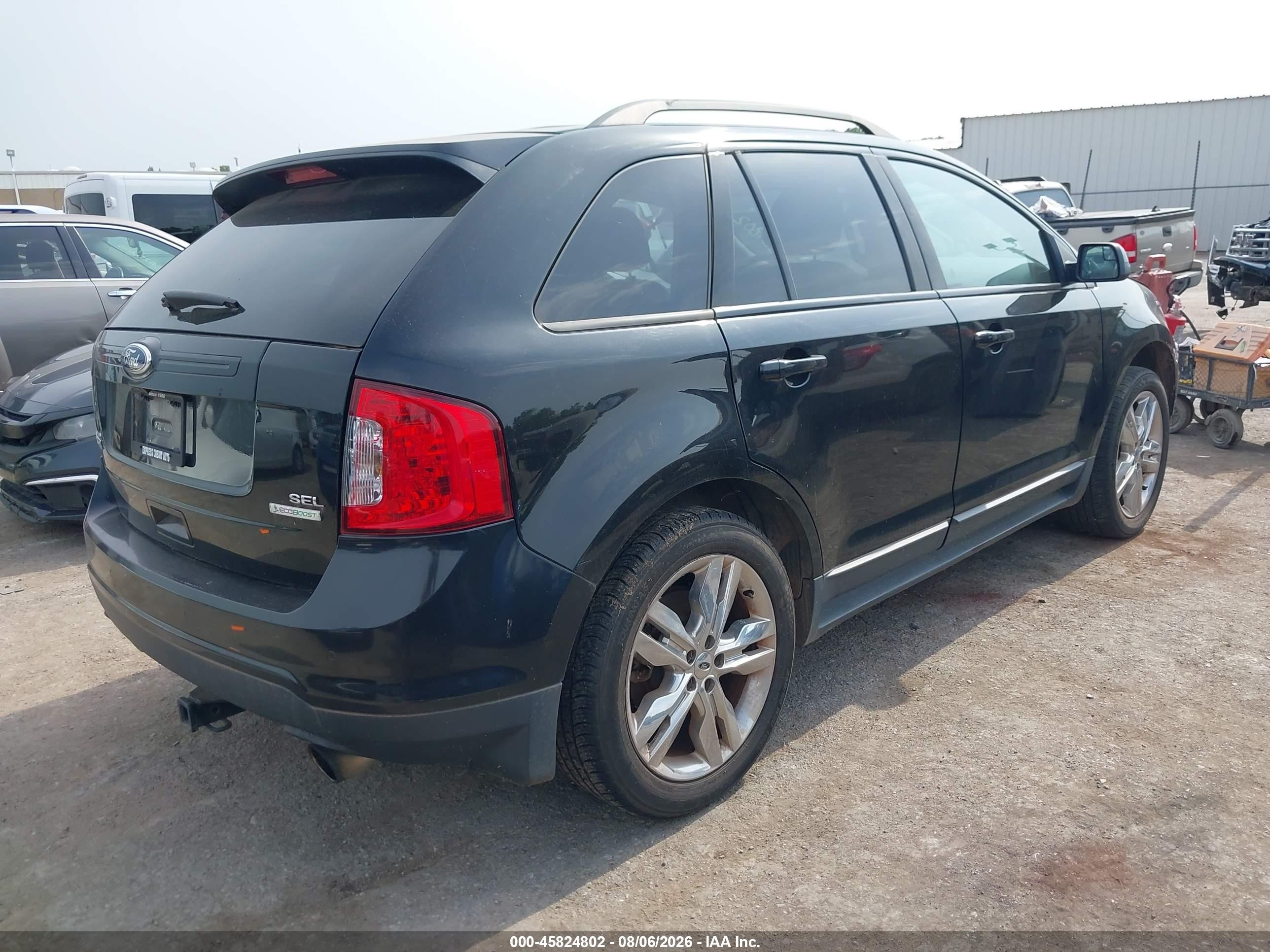 2012 Ford Edge Sel Black vin: 2FMDK3J94CBA49209