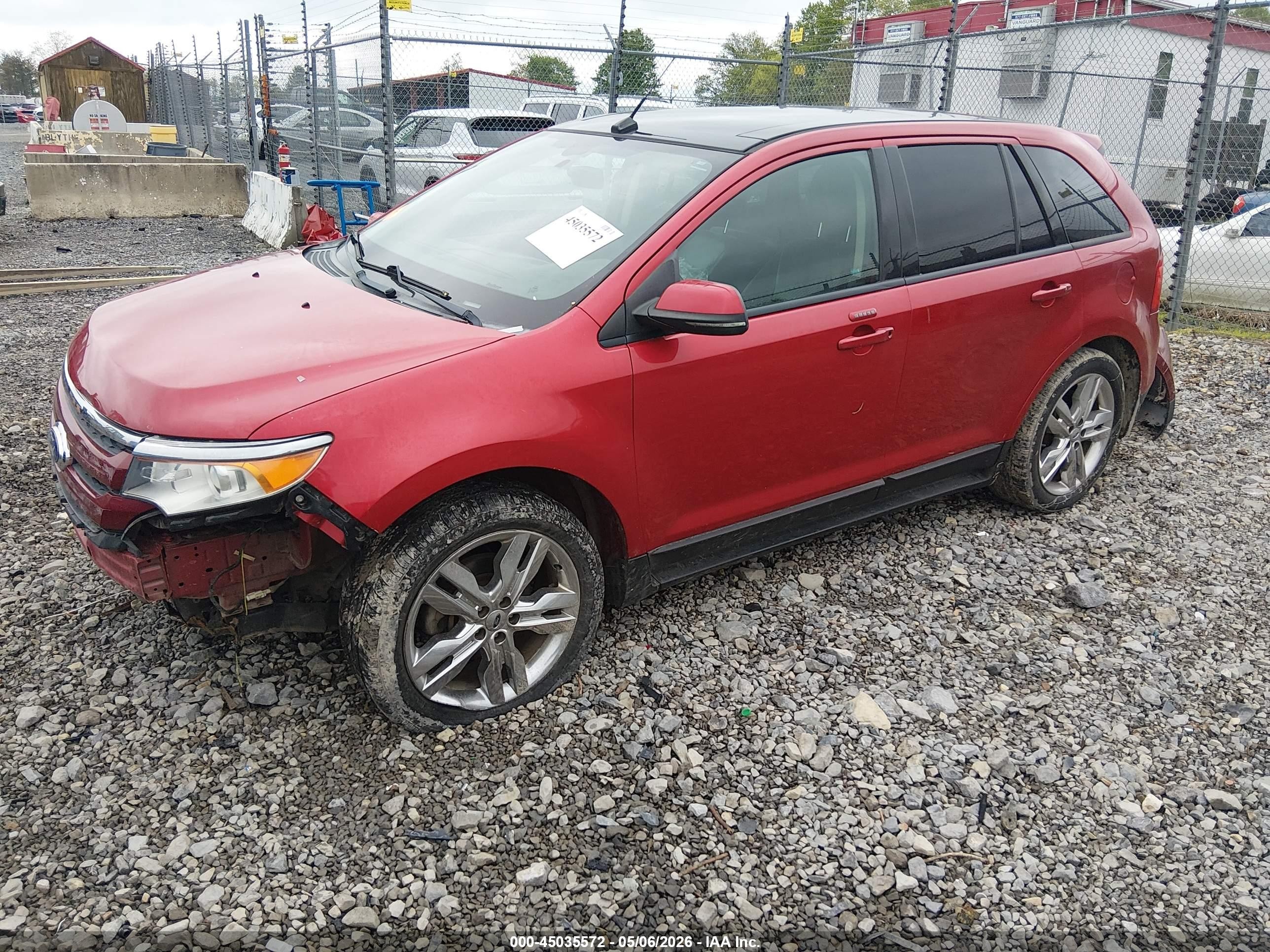 2012 Ford Edge Sel Red vin: 2FMDK3J95CBA89458
