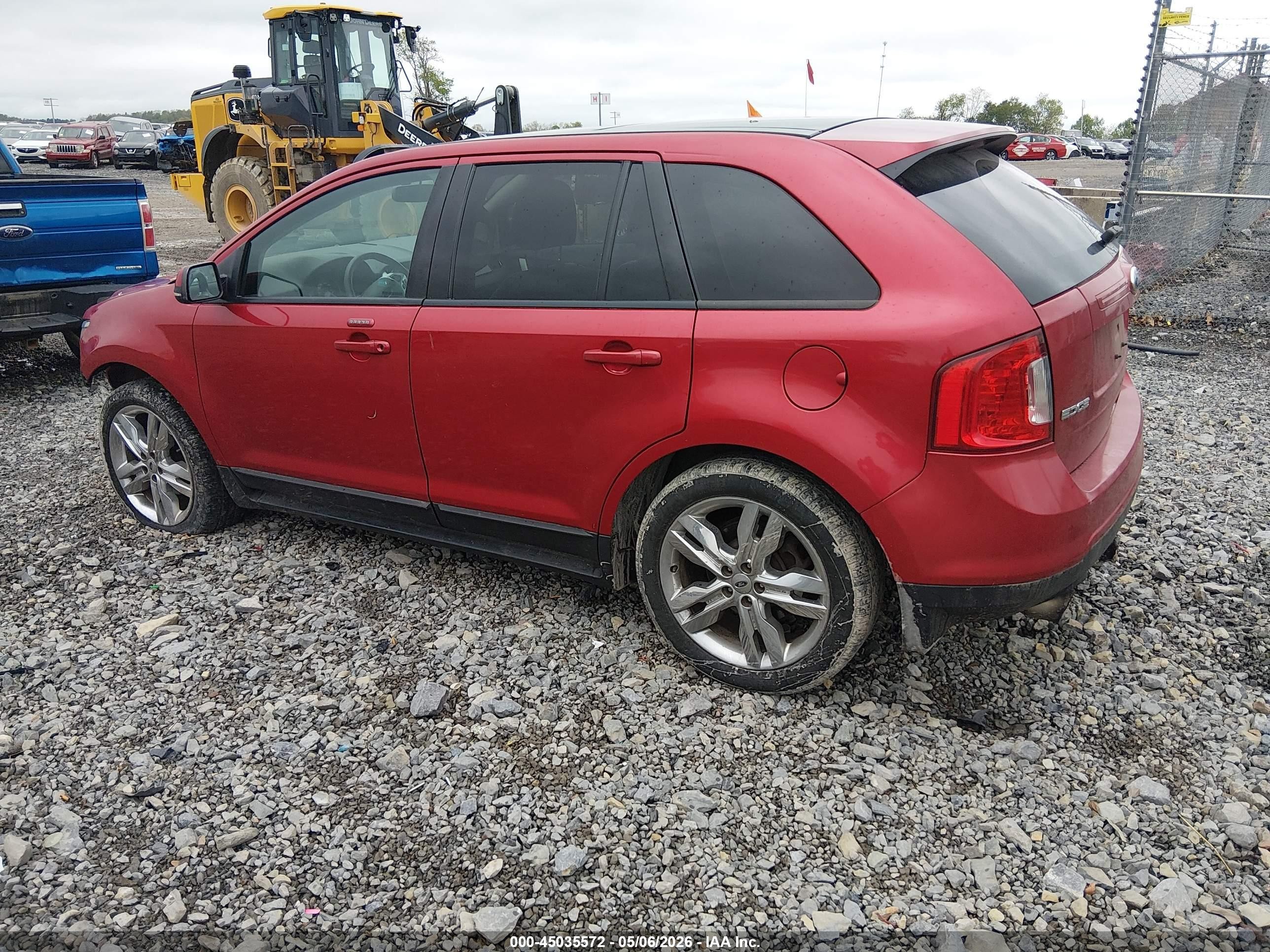 2012 Ford Edge Sel Red vin: 2FMDK3J95CBA89458