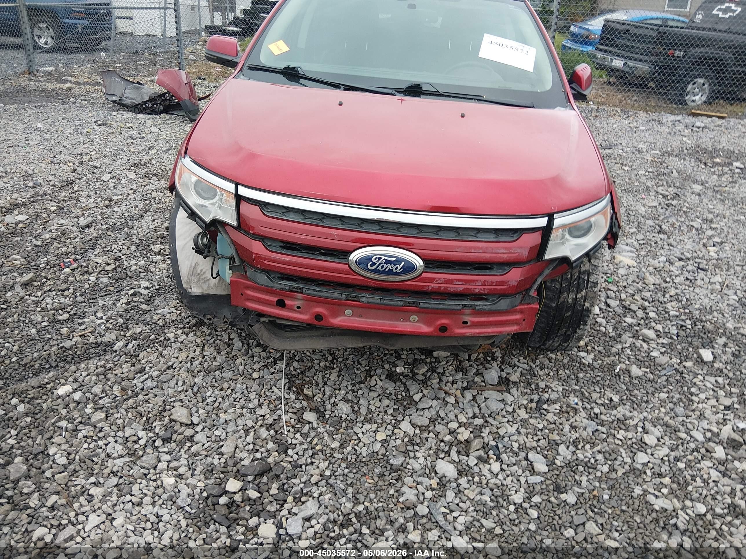 2012 Ford Edge Sel Red vin: 2FMDK3J95CBA89458
