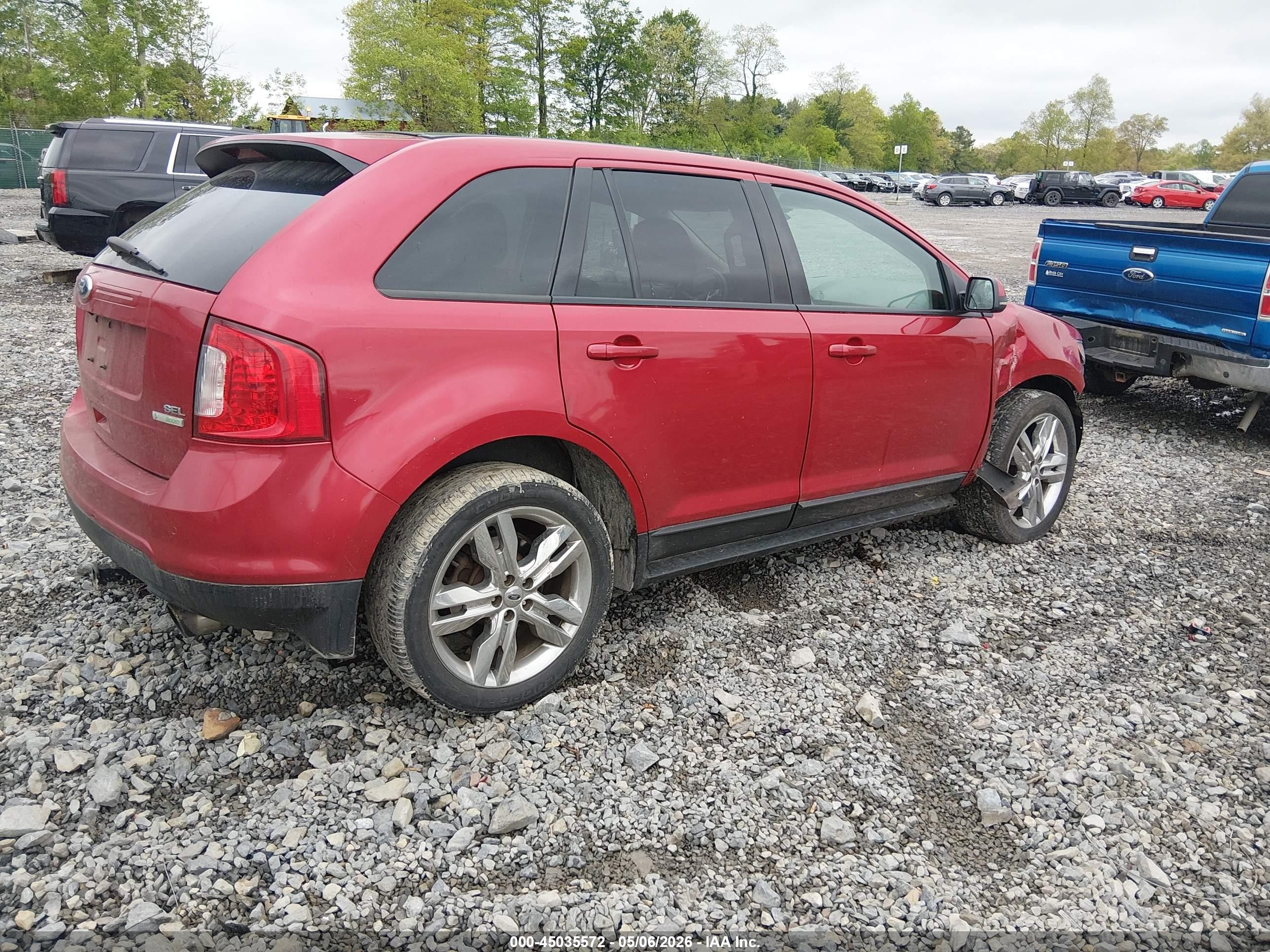 2012 Ford Edge Sel Red vin: 2FMDK3J95CBA89458