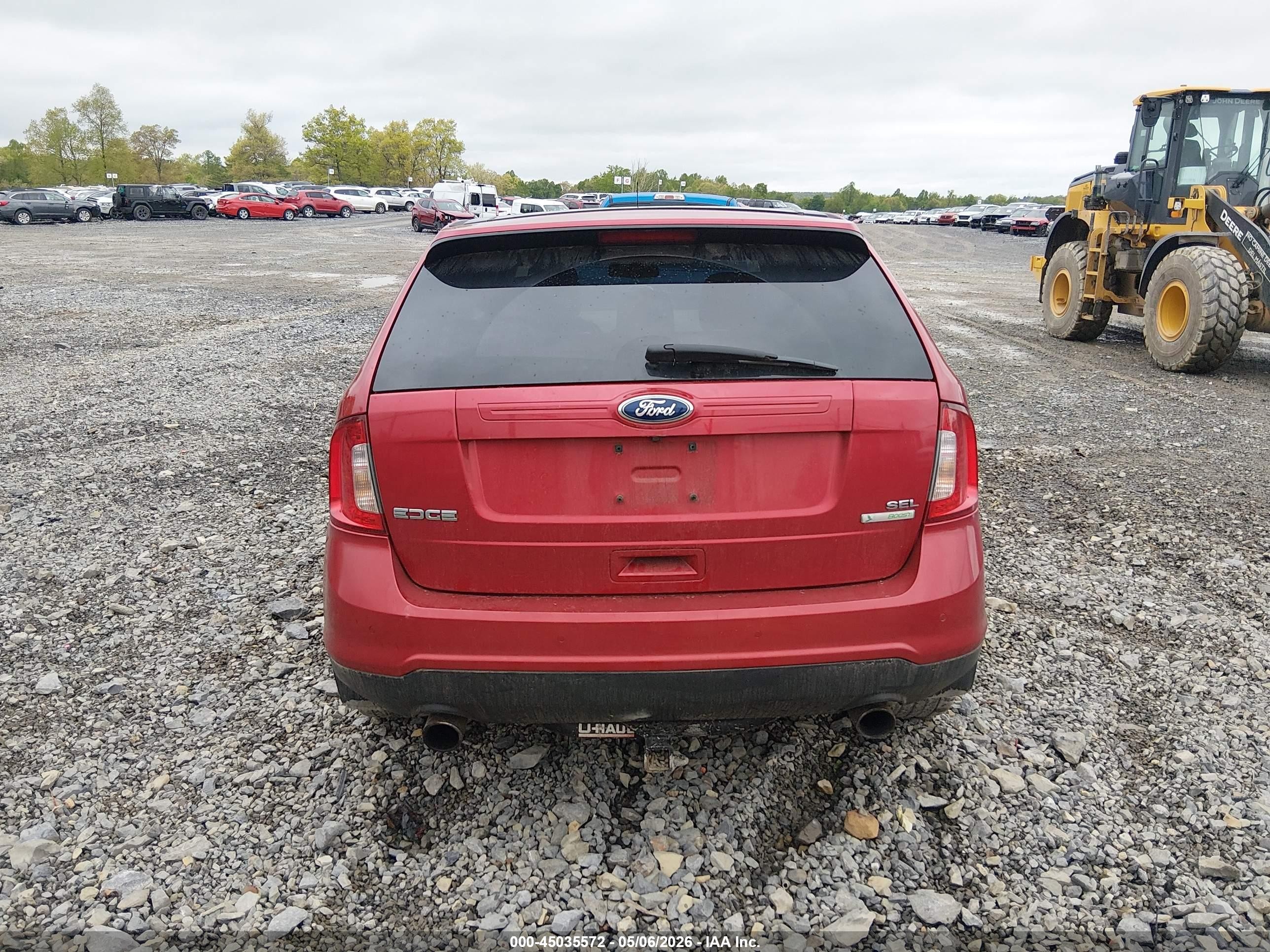 2012 Ford Edge Sel Red vin: 2FMDK3J95CBA89458
