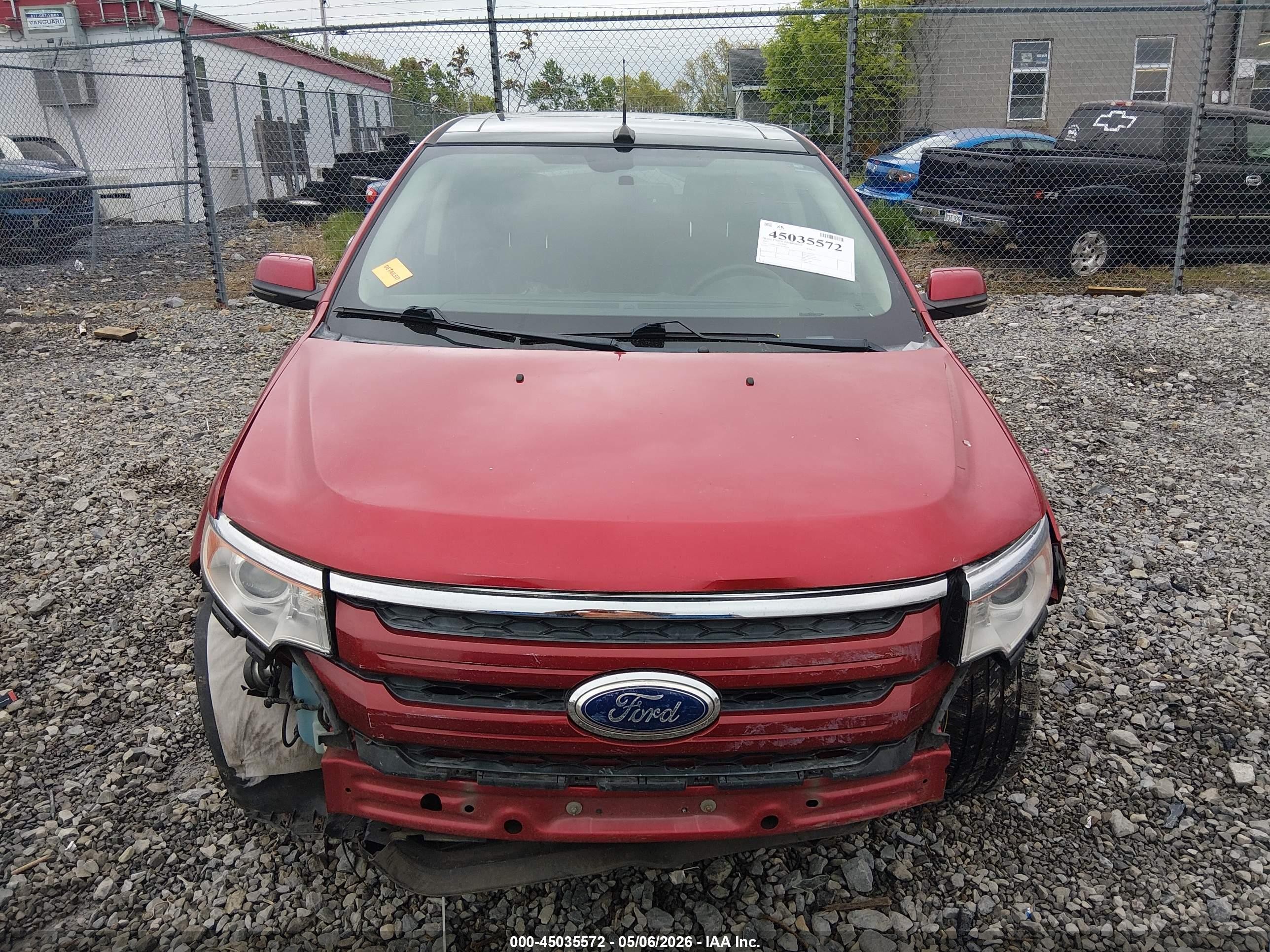 2012 Ford Edge Sel Red vin: 2FMDK3J95CBA89458