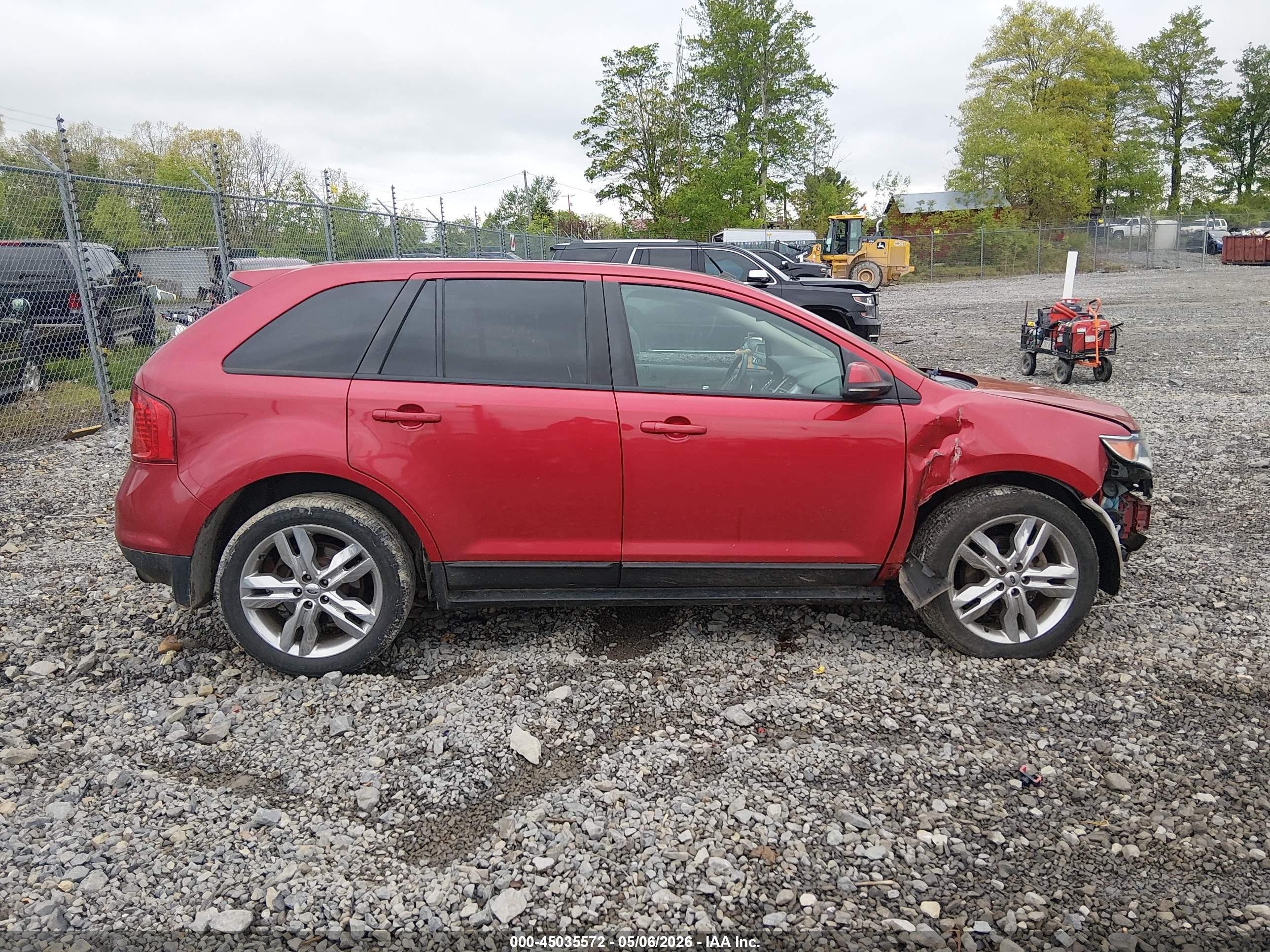 2012 Ford Edge Sel Red vin: 2FMDK3J95CBA89458