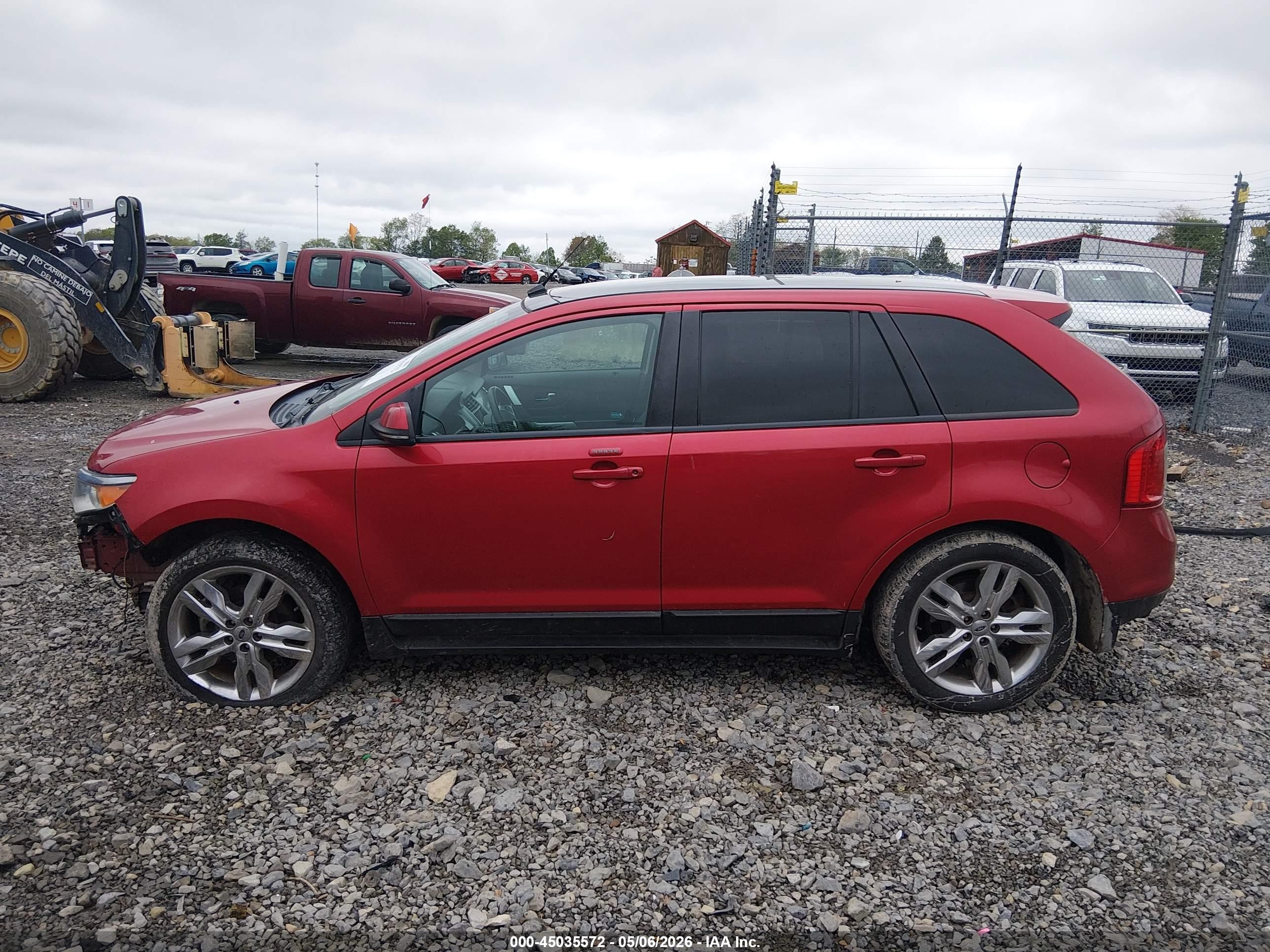 2012 Ford Edge Sel Red vin: 2FMDK3J95CBA89458