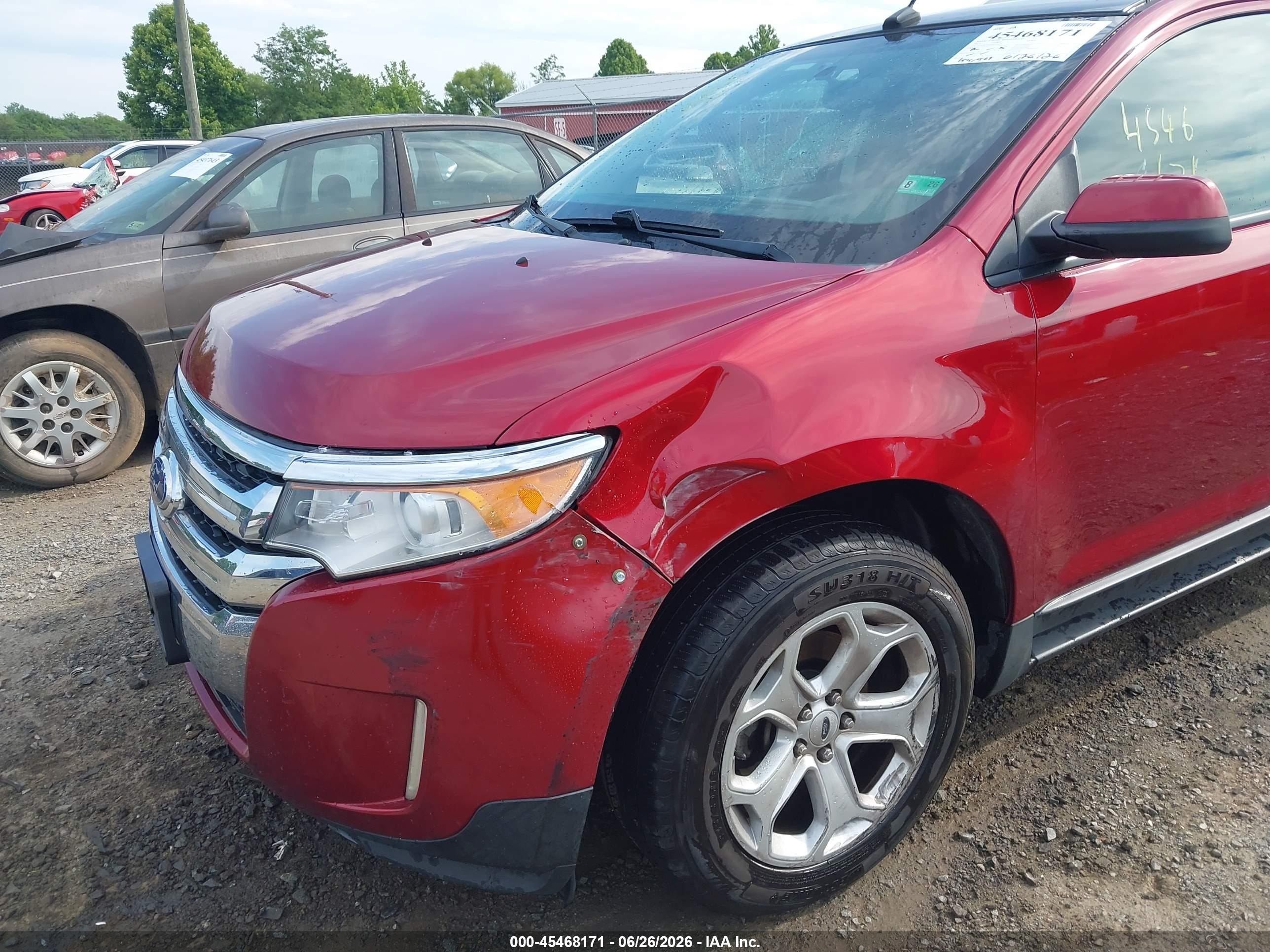 2013 Ford Edge Sel Red vin: 2FMDK3J95DBA43601