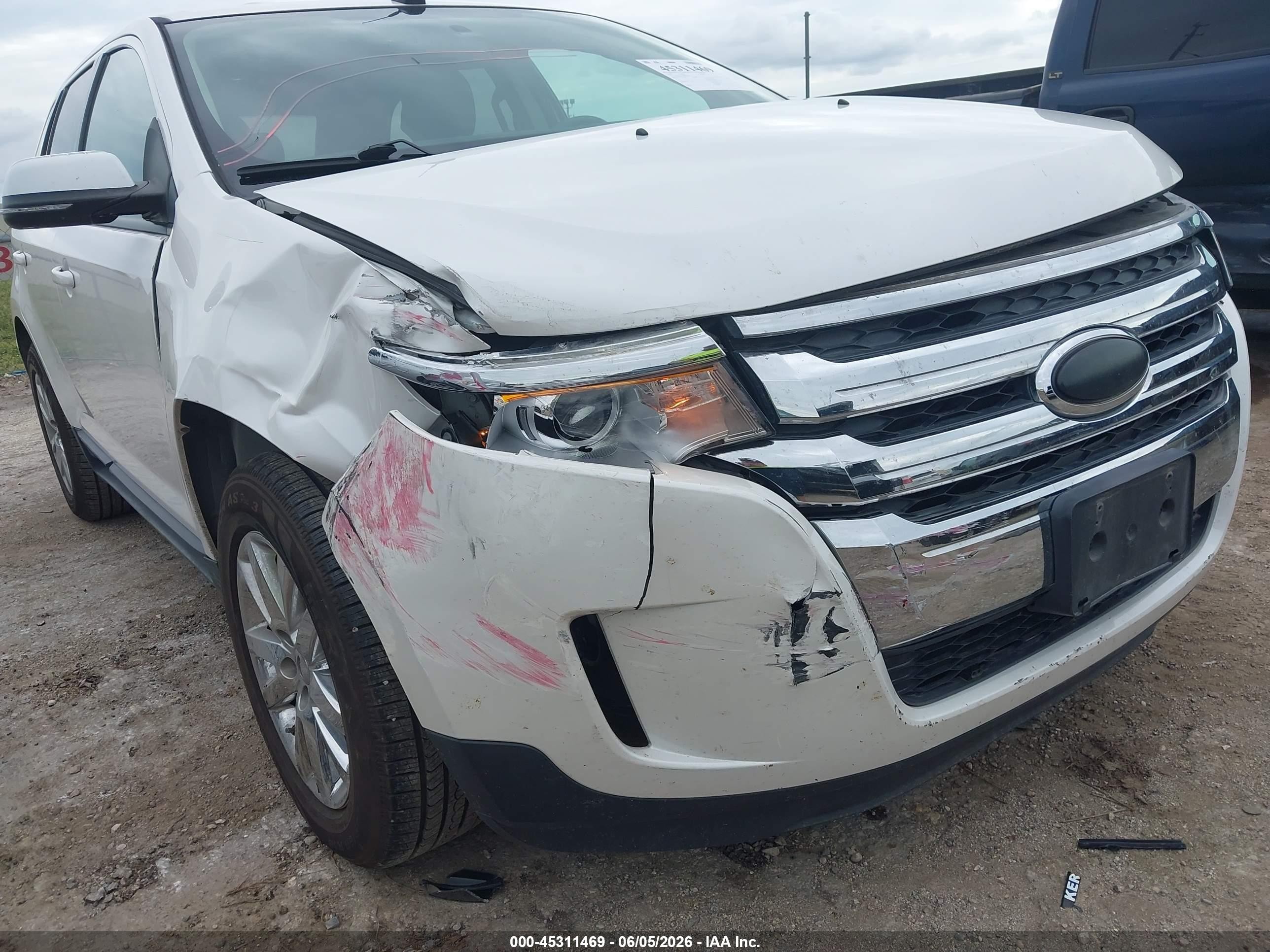 2013 Ford Edge Sel White vin: 2FMDK3J95DBB70025