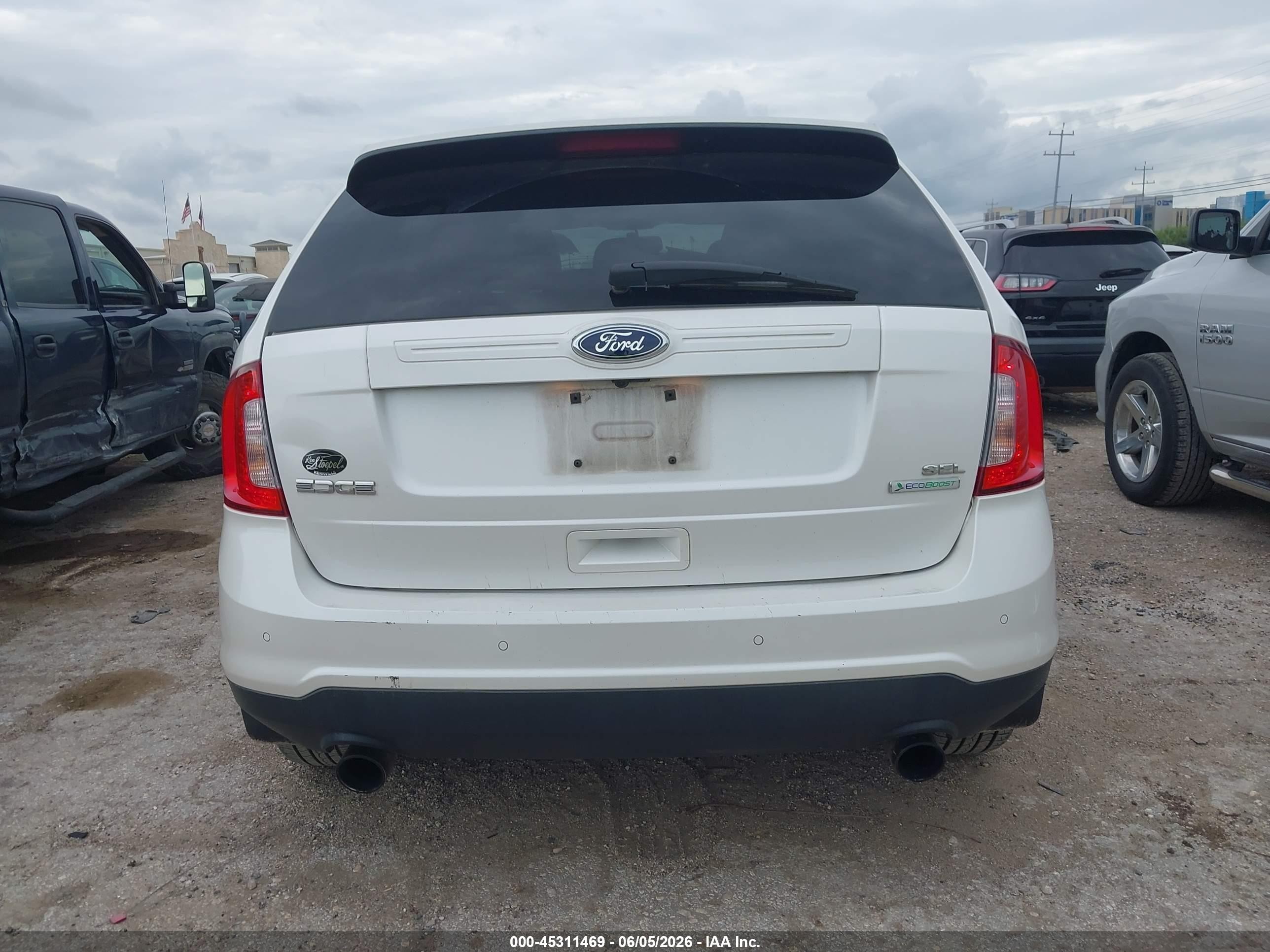 2013 Ford Edge Sel White vin: 2FMDK3J95DBB70025