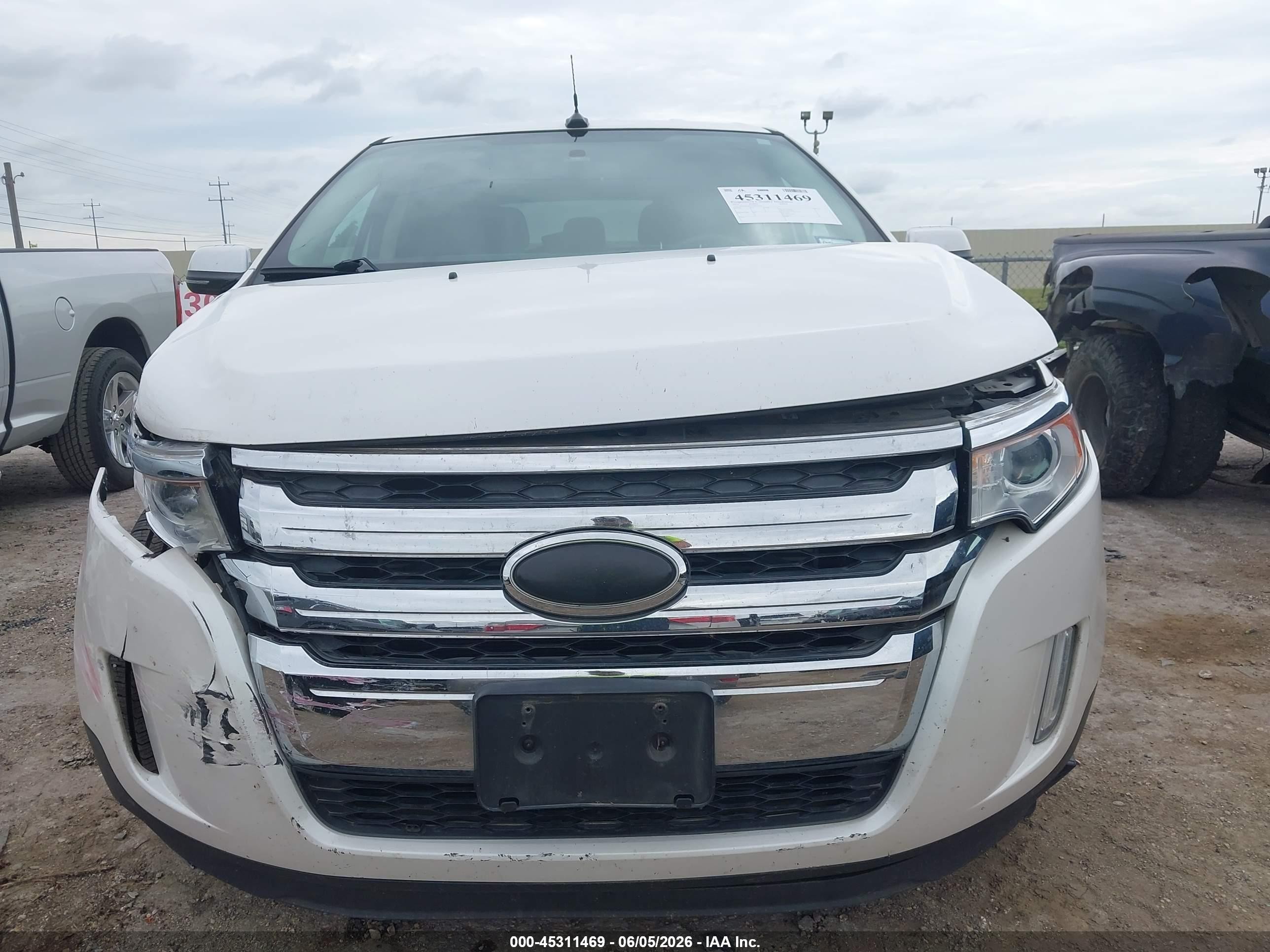 2013 Ford Edge Sel White vin: 2FMDK3J95DBB70025
