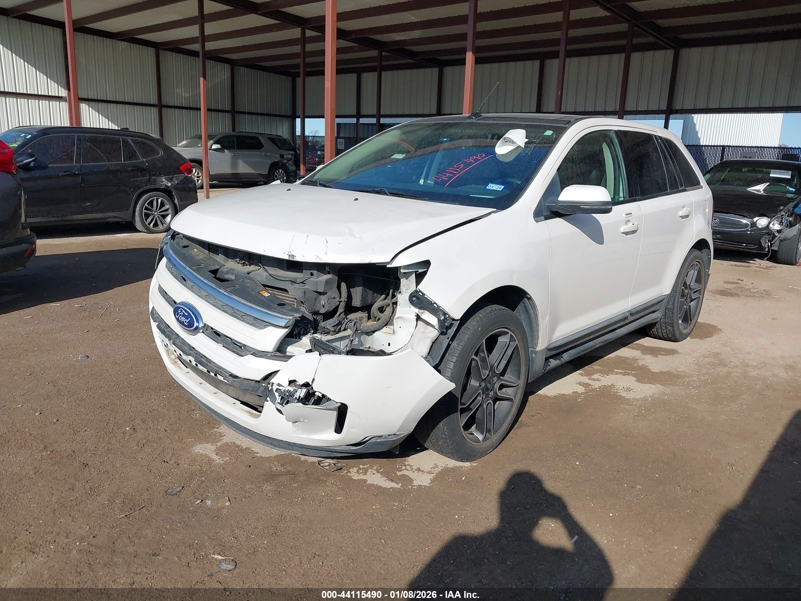 2013 Ford Edge Sel White vin: 2FMDK3J96DBA96131