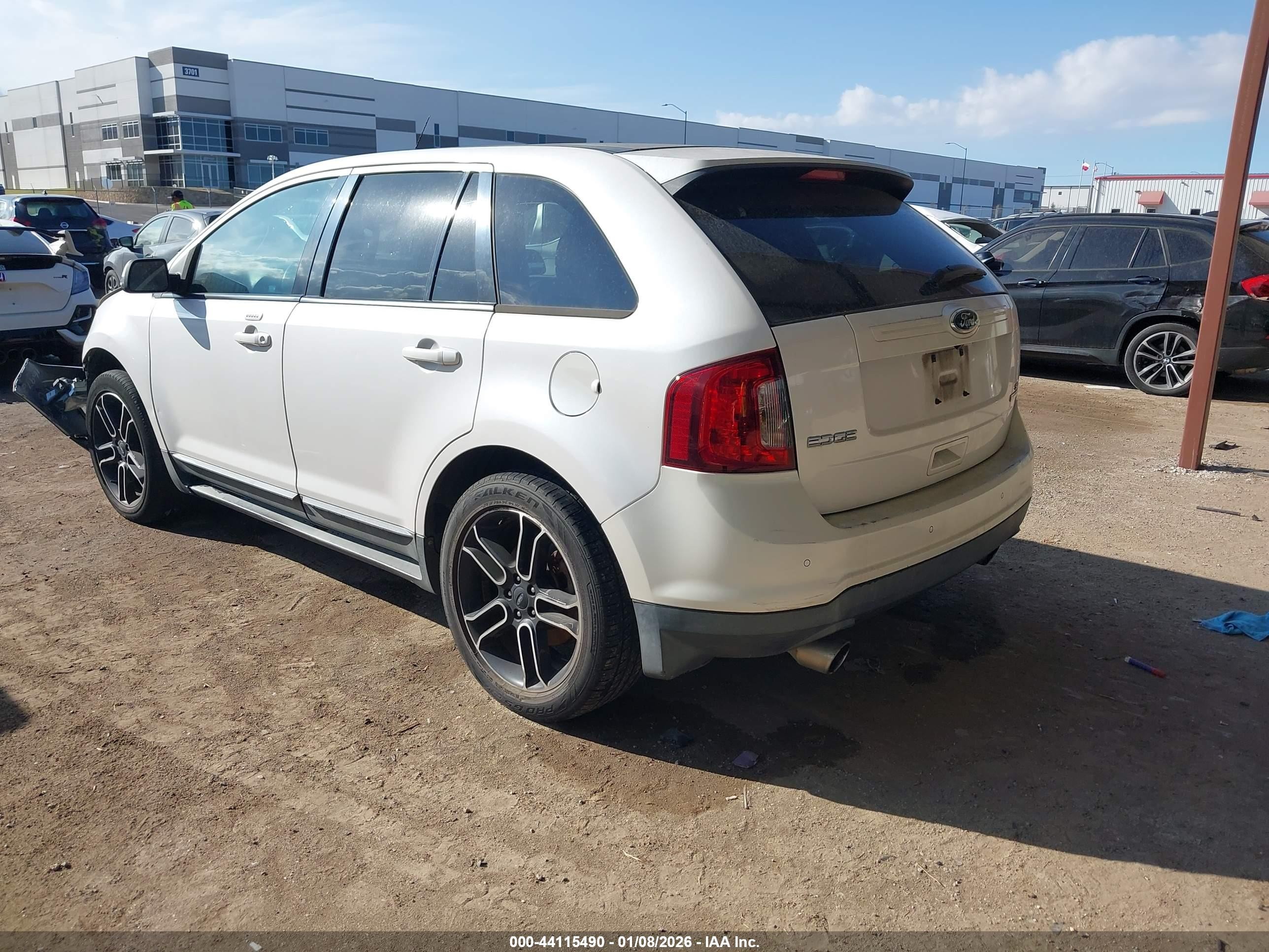 2013 Ford Edge Sel White vin: 2FMDK3J96DBA96131