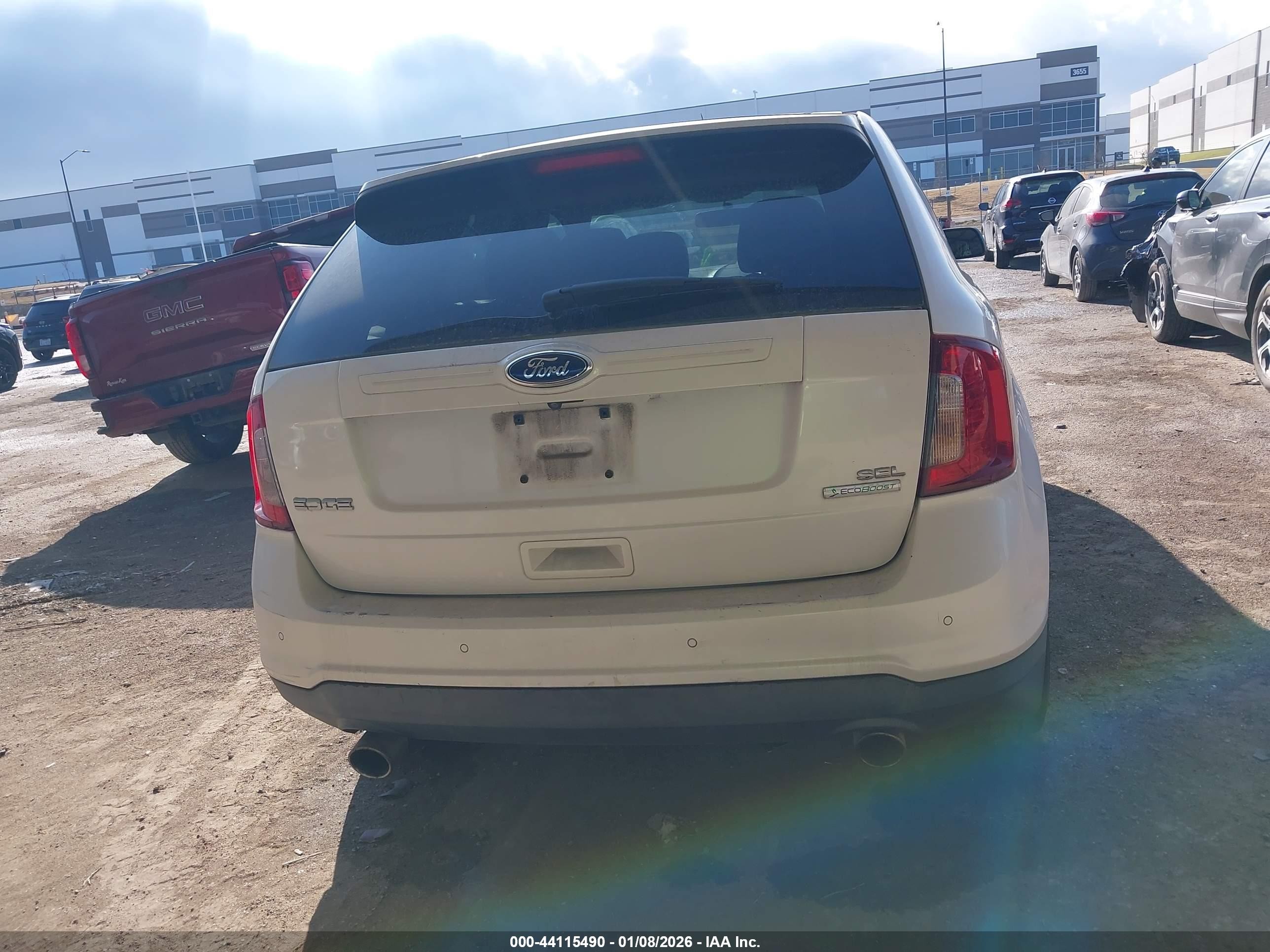 2013 Ford Edge Sel White vin: 2FMDK3J96DBA96131