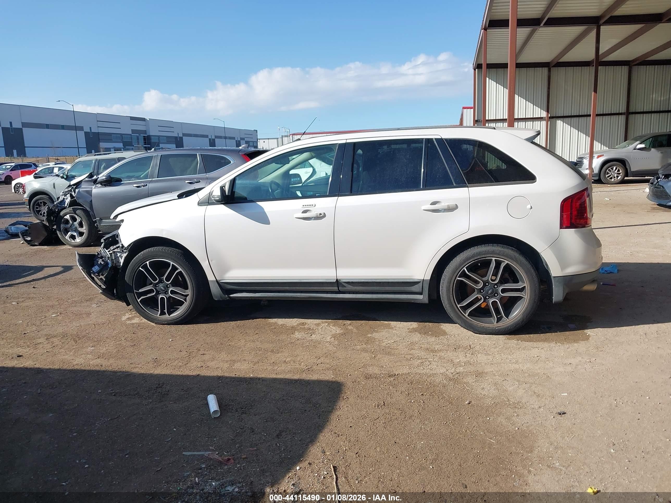 2013 Ford Edge Sel White vin: 2FMDK3J96DBA96131