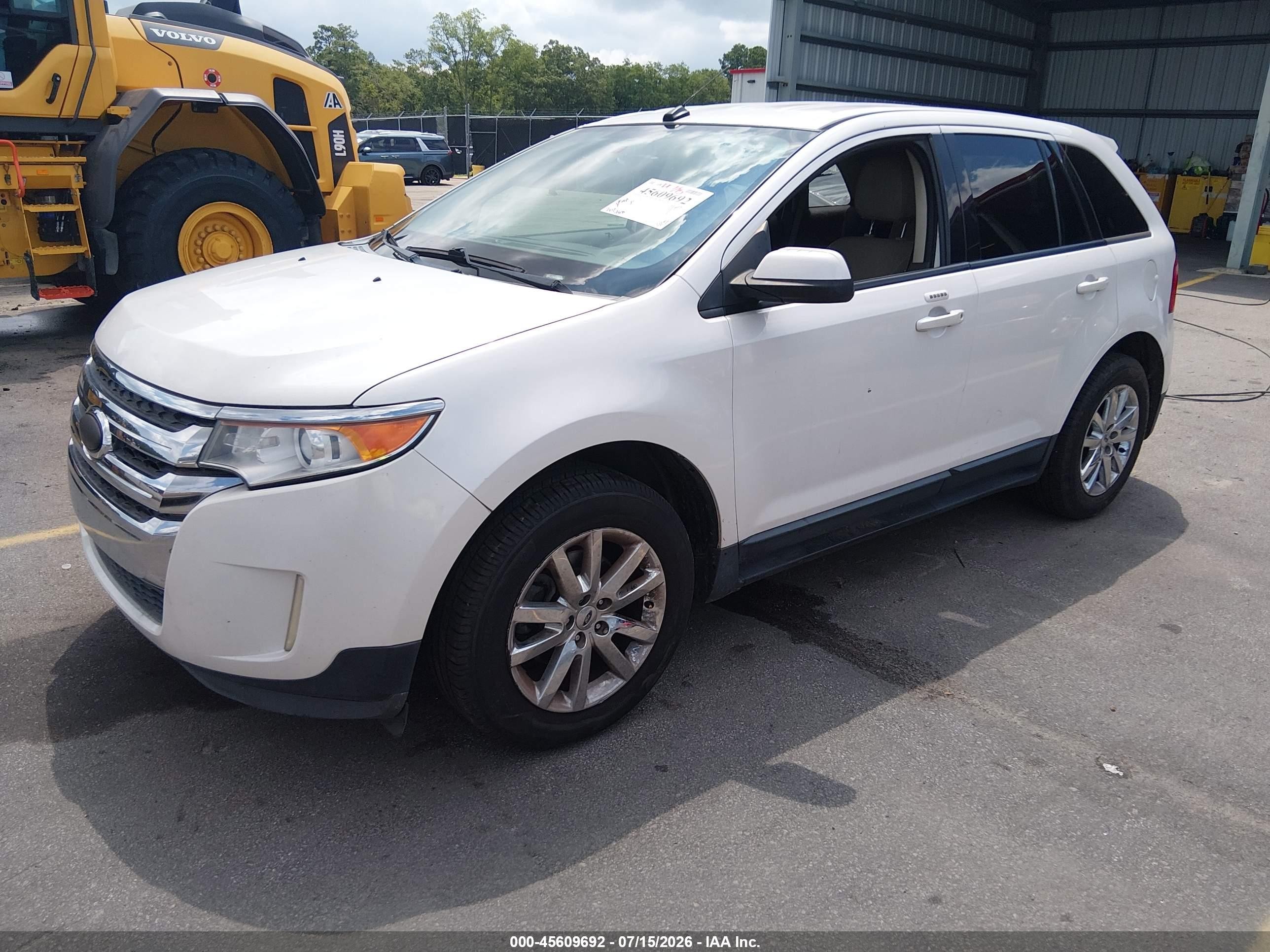 2013 Ford Edge Sel White vin: 2FMDK3J96DBC52880