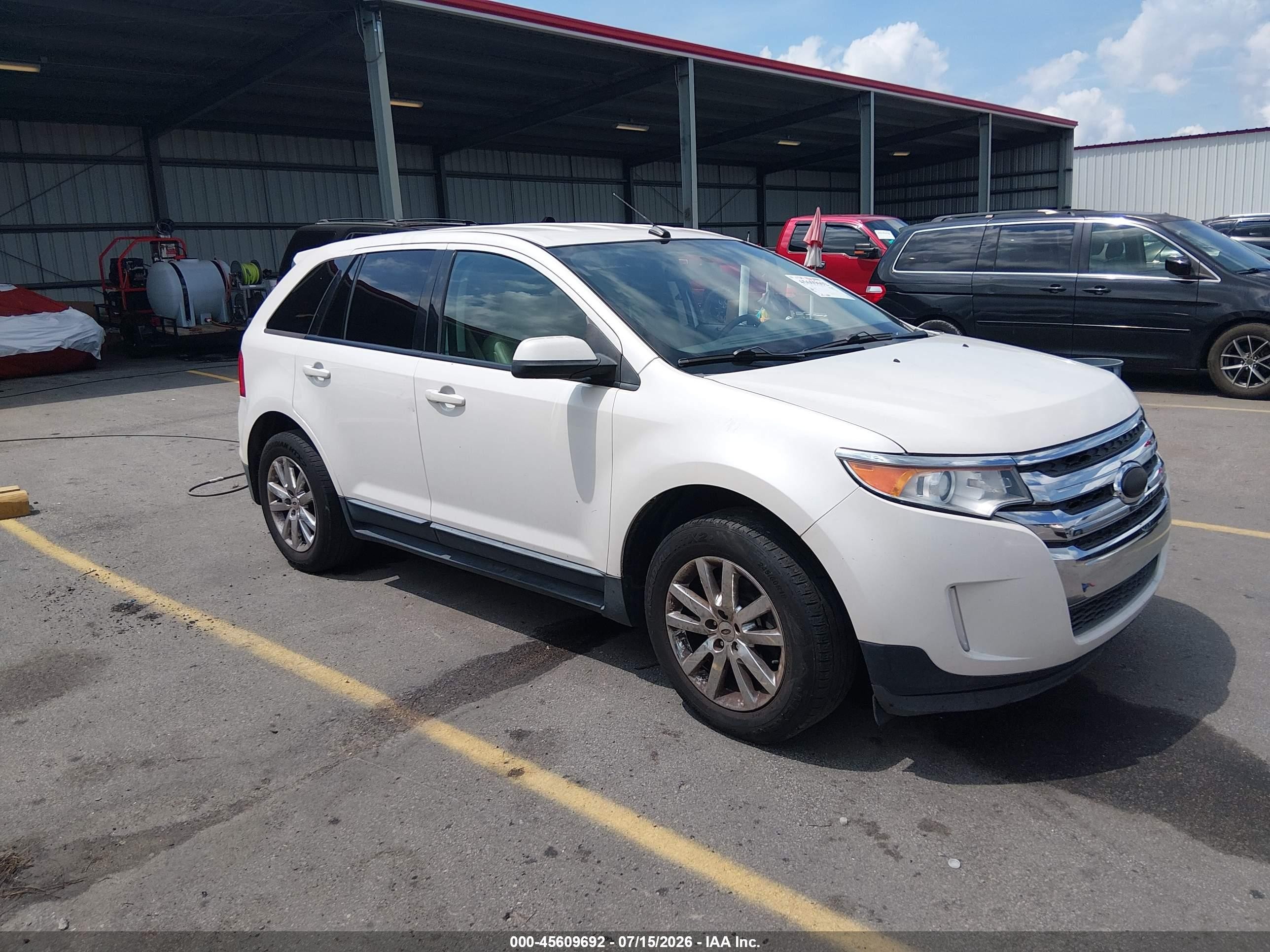 2013 Ford Edge Sel White vin: 2FMDK3J96DBC52880