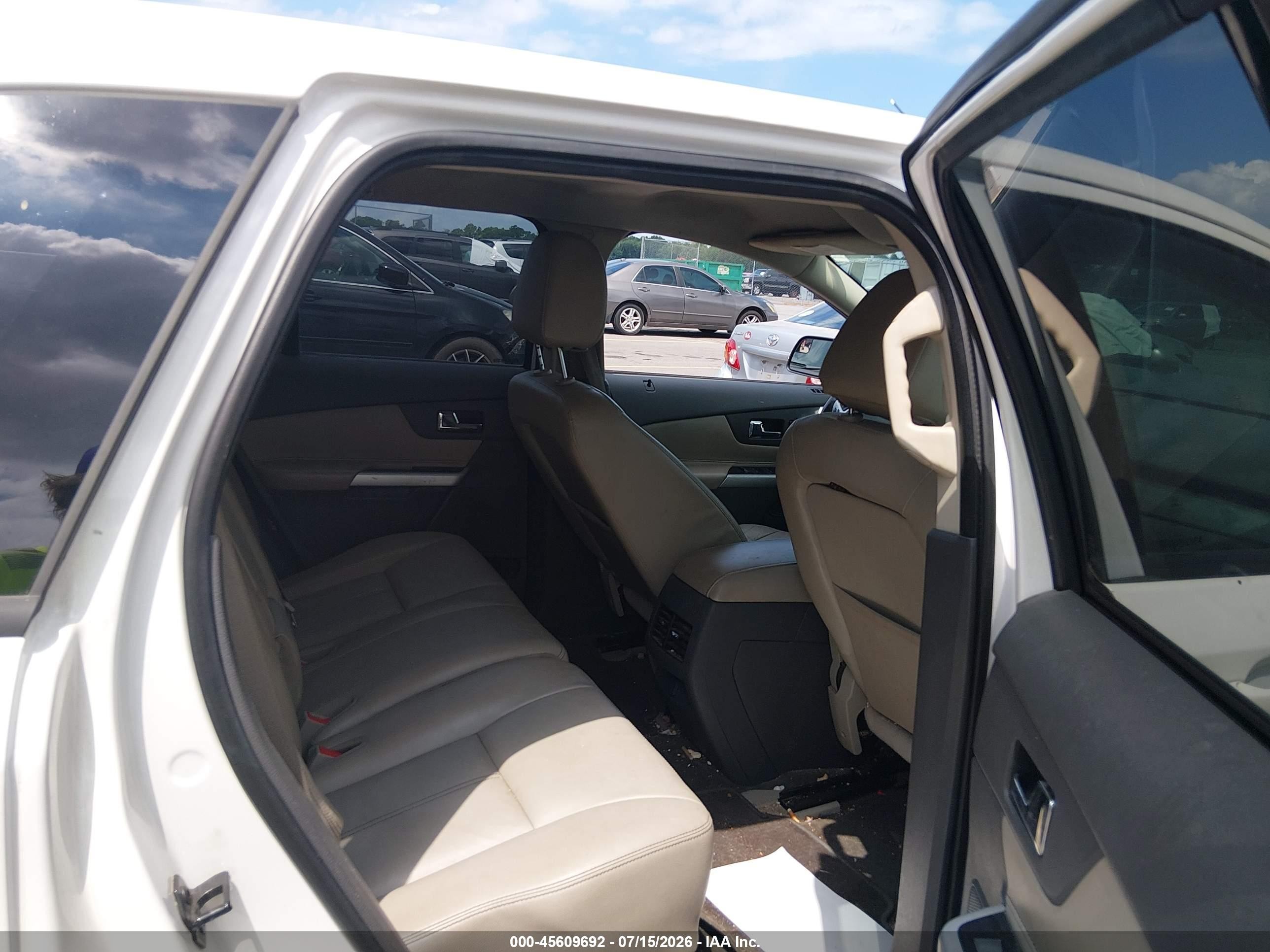 2013 Ford Edge Sel White vin: 2FMDK3J96DBC52880