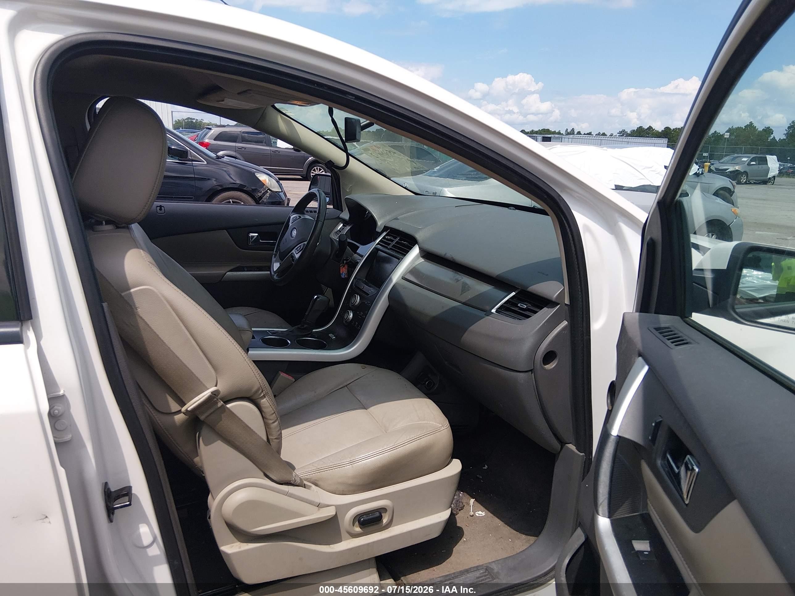 2013 Ford Edge Sel White vin: 2FMDK3J96DBC52880