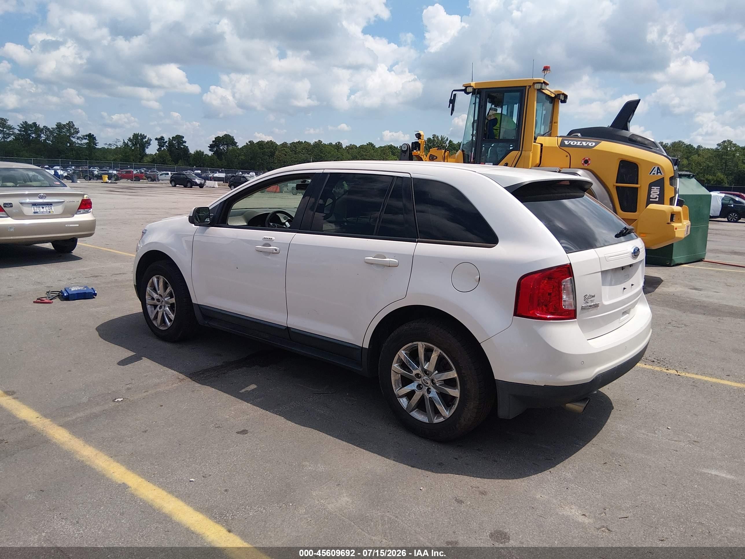 2013 Ford Edge Sel White vin: 2FMDK3J96DBC52880