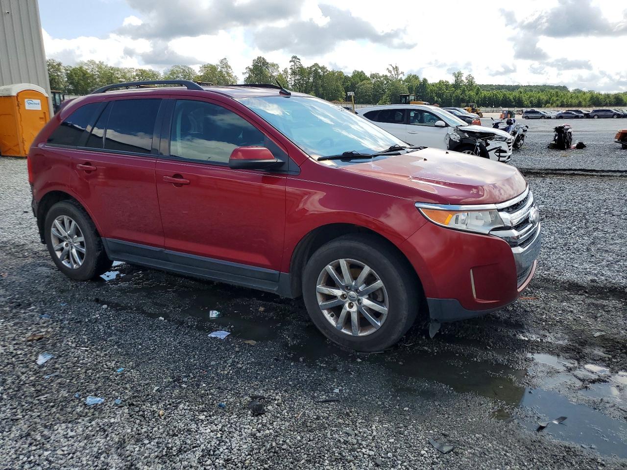 2014 Ford Edge Sel Burgundy vin: 2FMDK3J96EBA32561