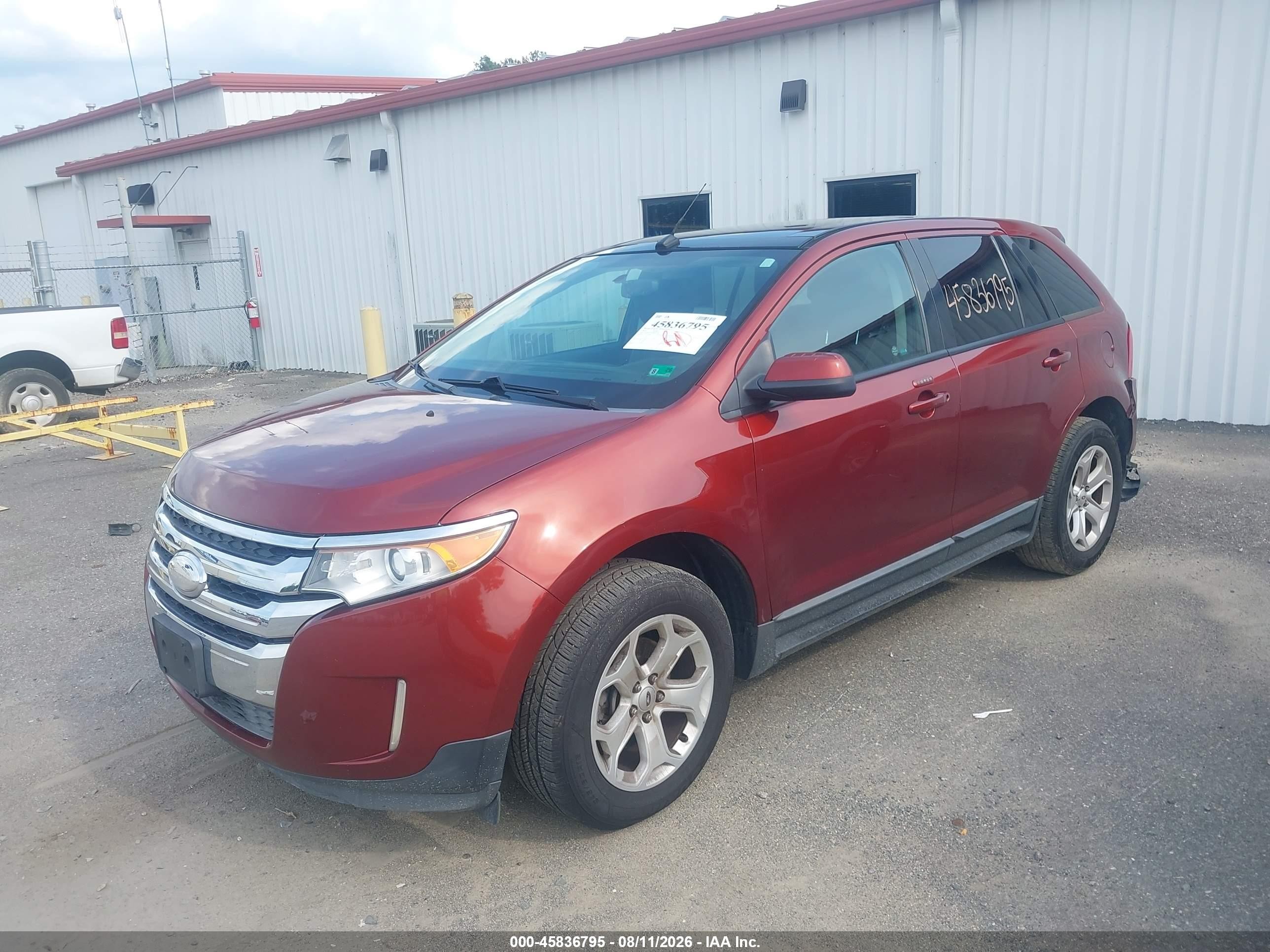 2014 Ford Edge Sel Burgundy vin: 2FMDK3J96EBA77399