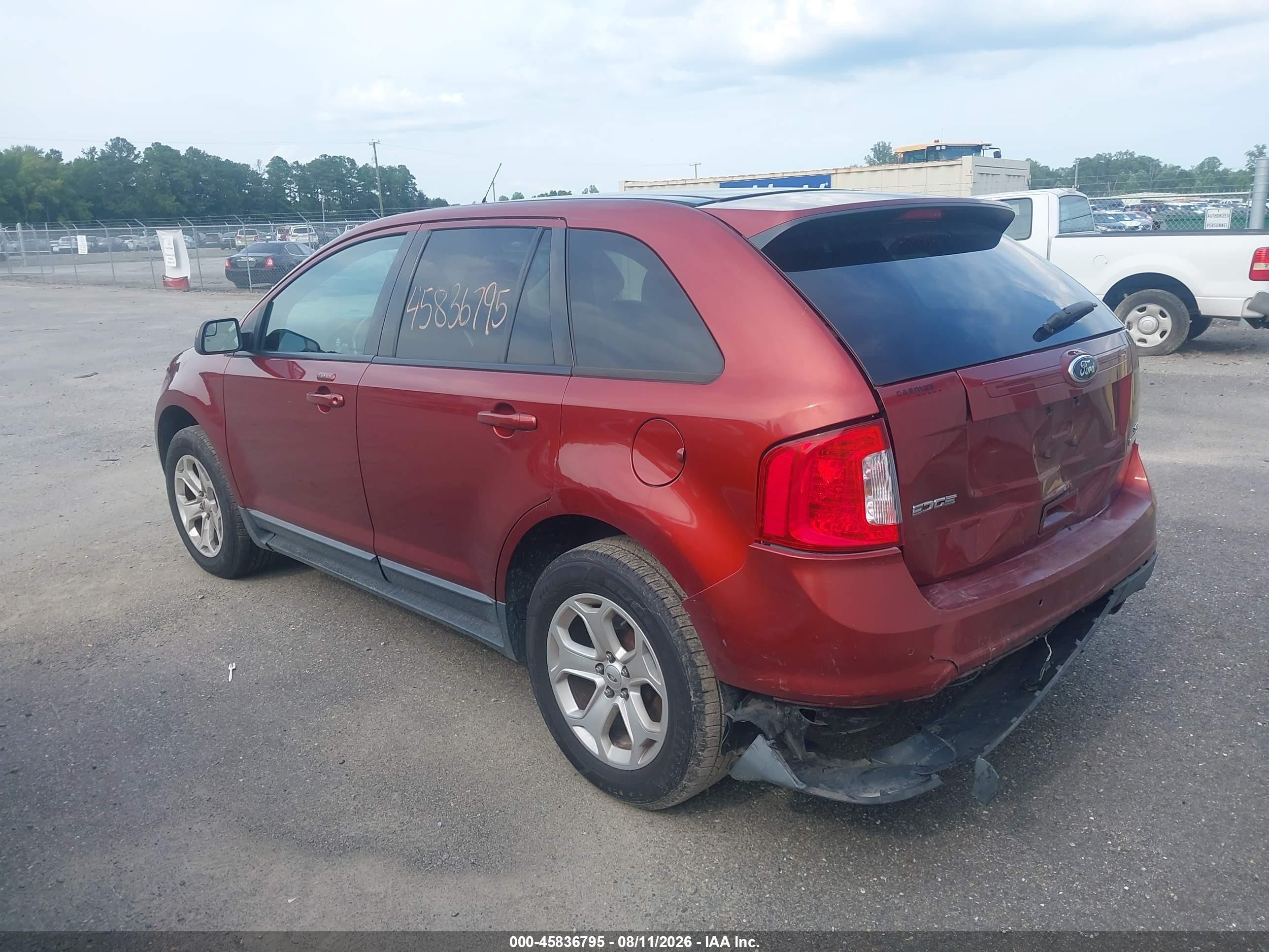 2014 Ford Edge Sel Burgundy vin: 2FMDK3J96EBA77399