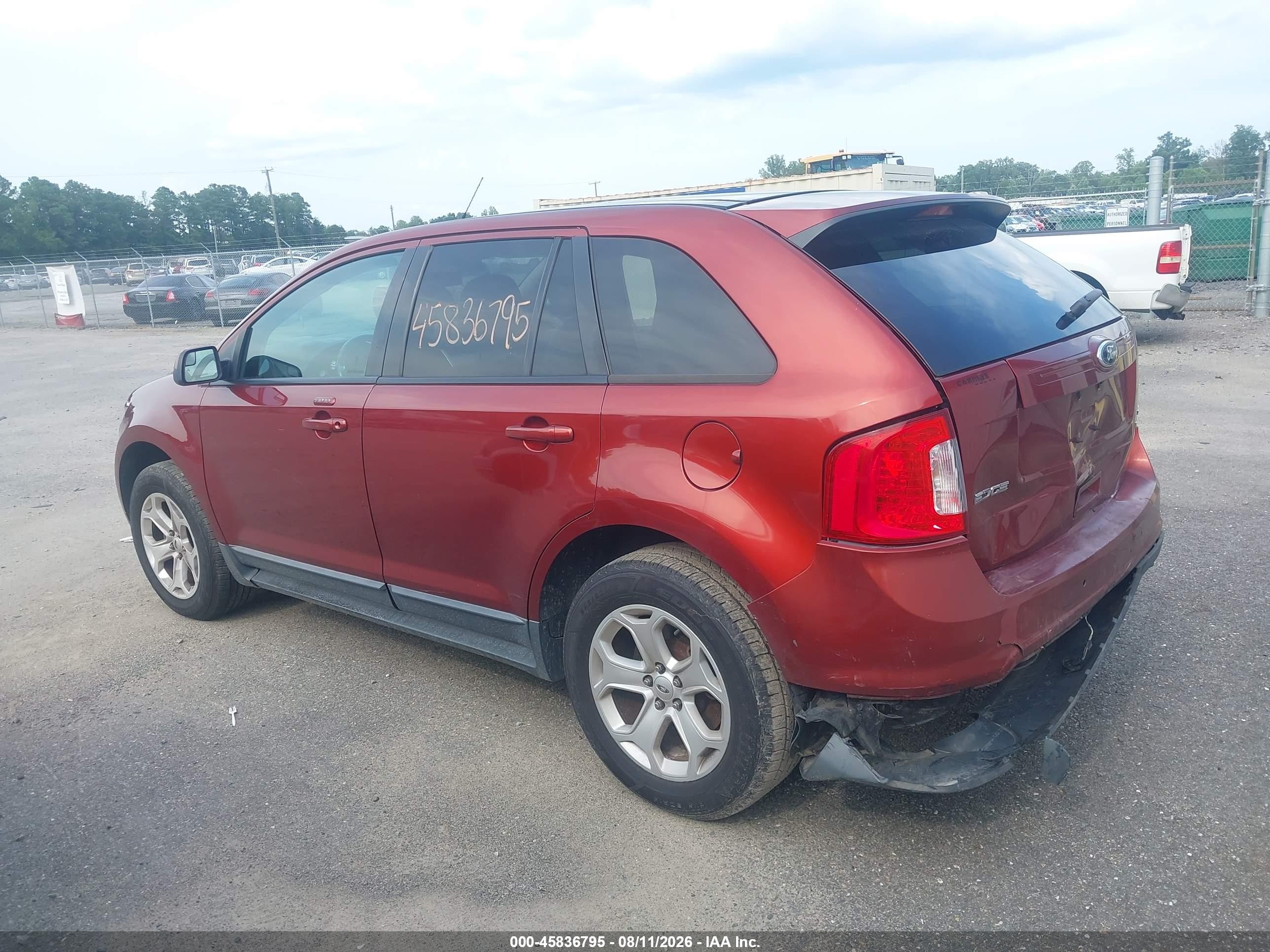 2014 Ford Edge Sel Burgundy vin: 2FMDK3J96EBA77399