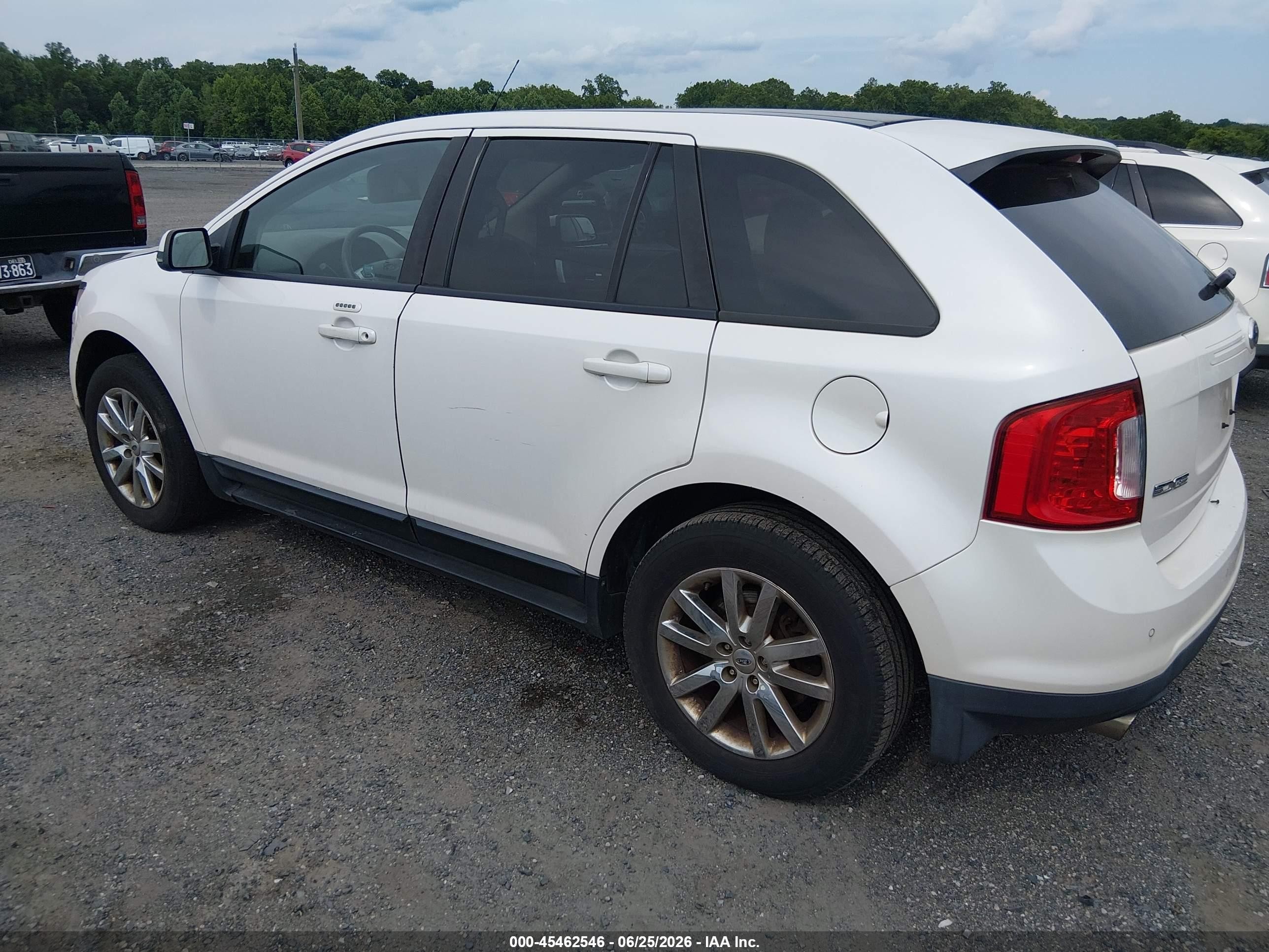 2012 Ford Edge Sel White vin: 2FMDK3J97CBA76873