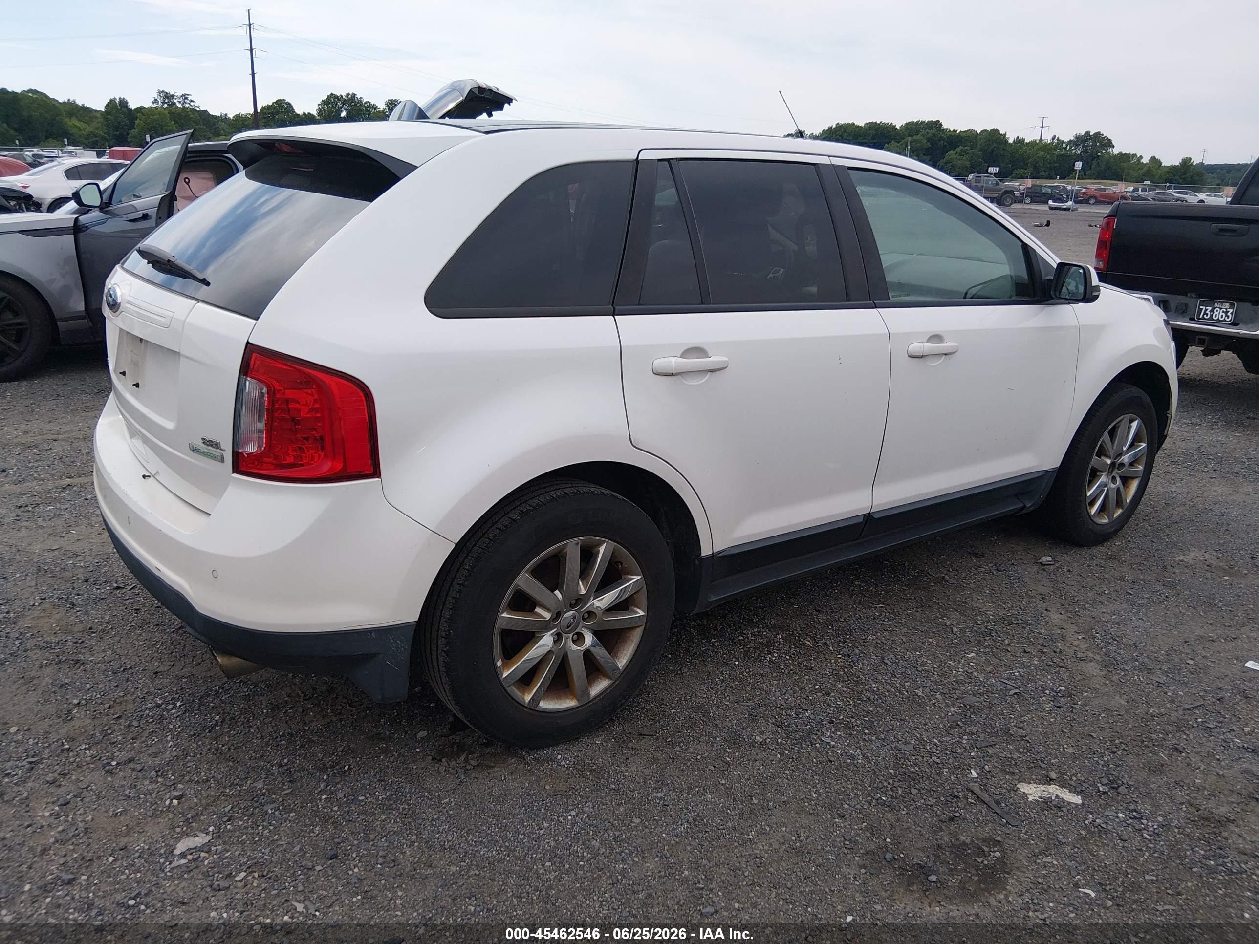 2012 Ford Edge Sel White vin: 2FMDK3J97CBA76873