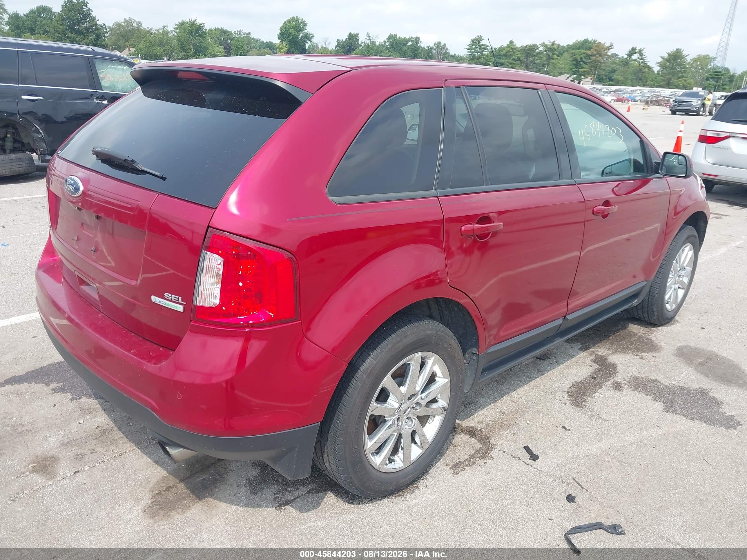 2013 Ford Edge Sel Бордовый vin: 2FMDK3J97DBC65525
