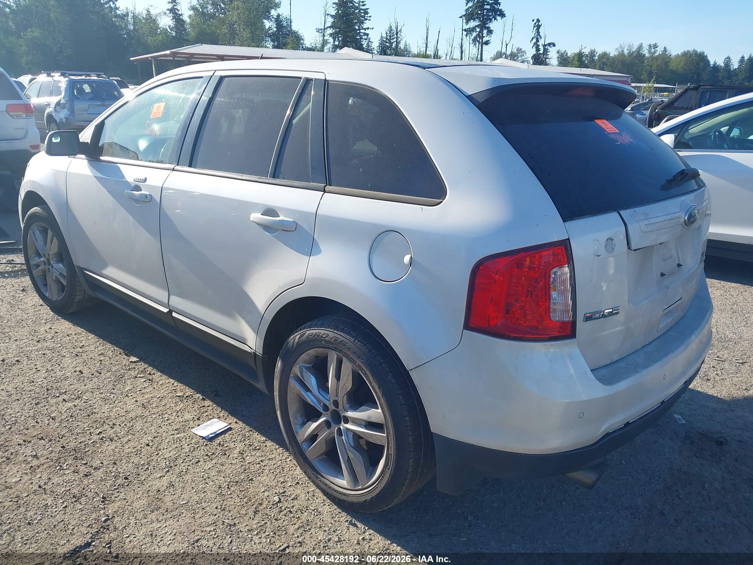 2012 Ford Edge Sel White vin: 2FMDK3J98CBA60259