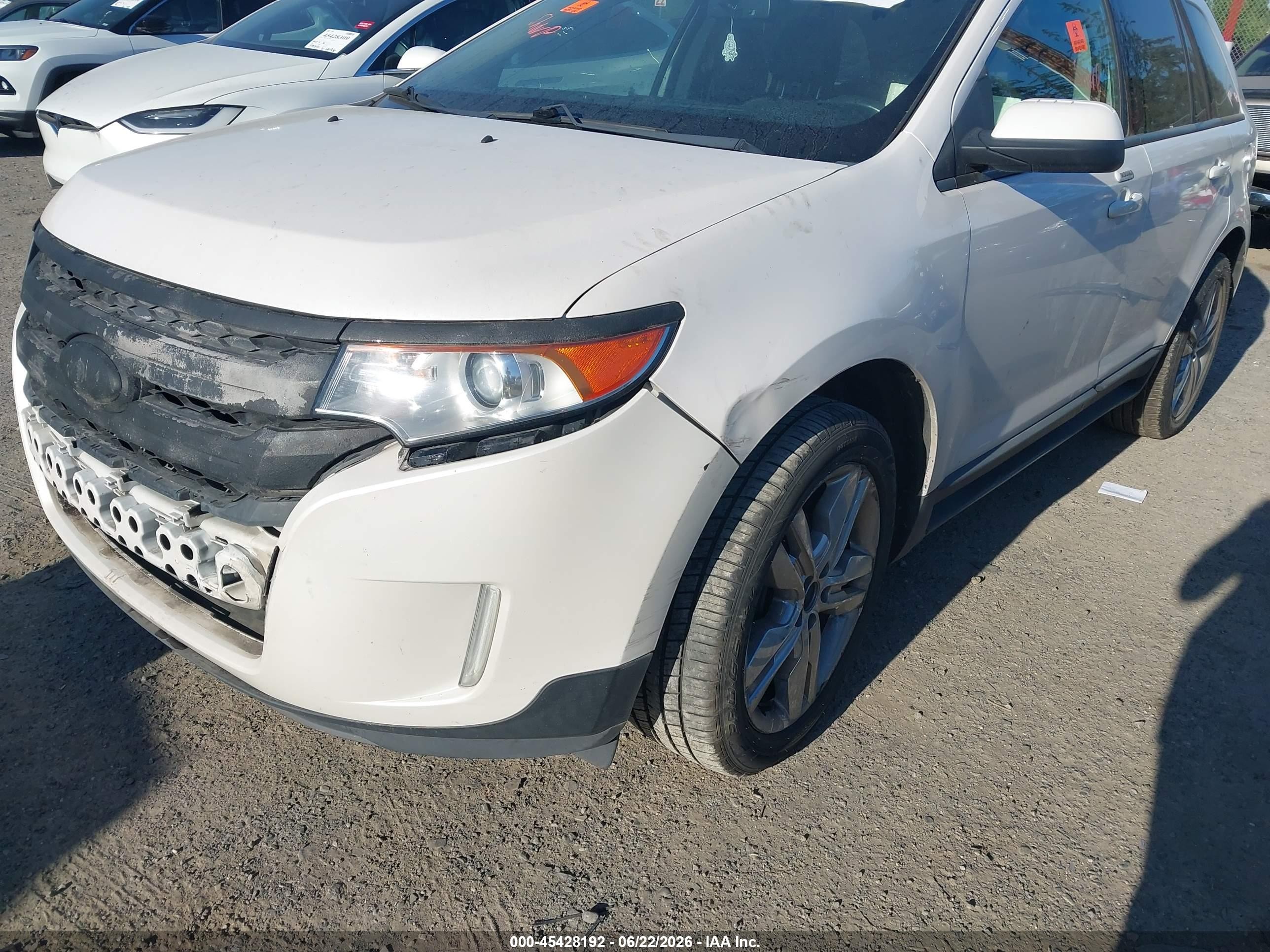 2012 Ford Edge Sel White vin: 2FMDK3J98CBA60259