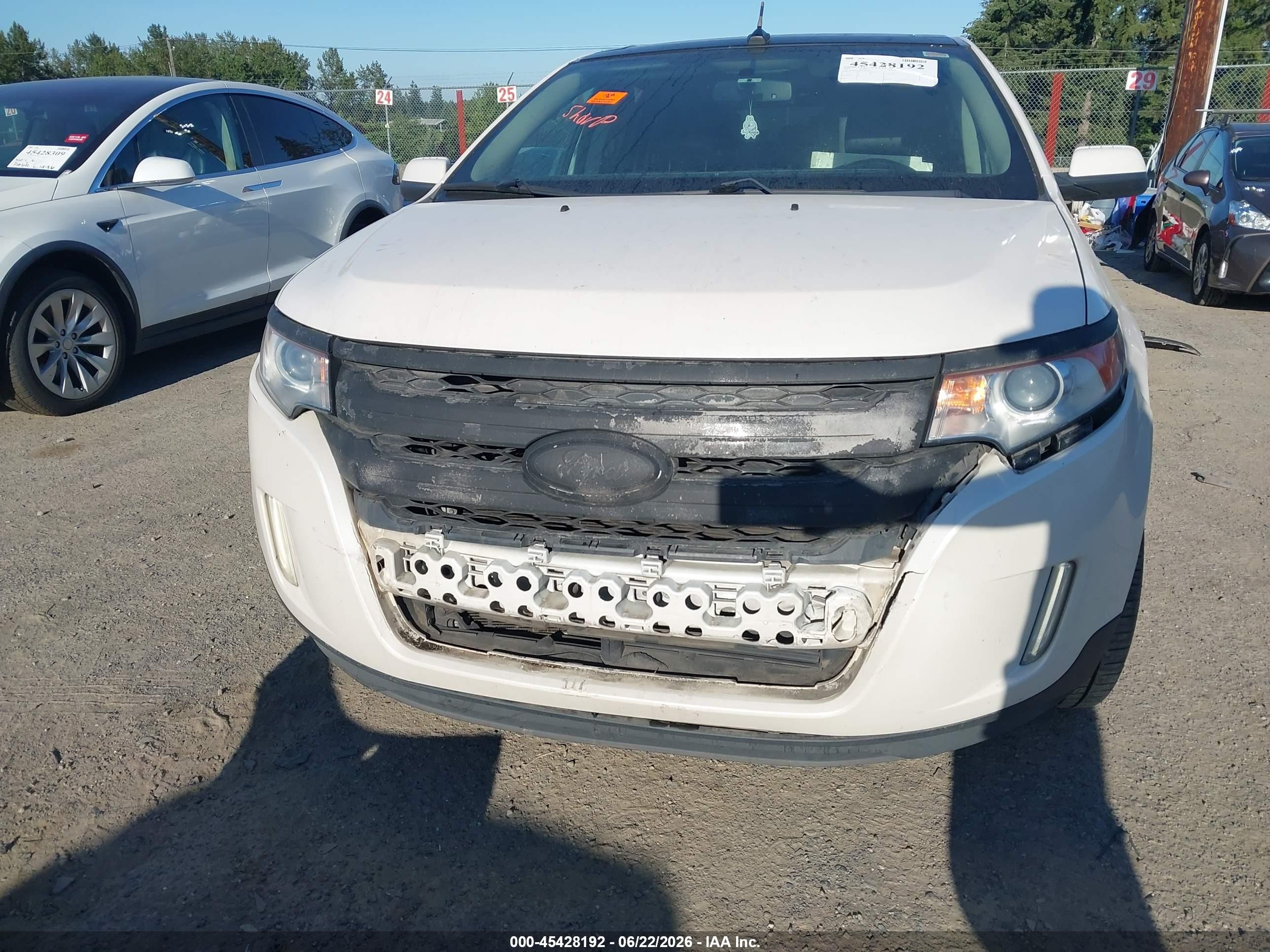 2012 Ford Edge Sel White vin: 2FMDK3J98CBA60259