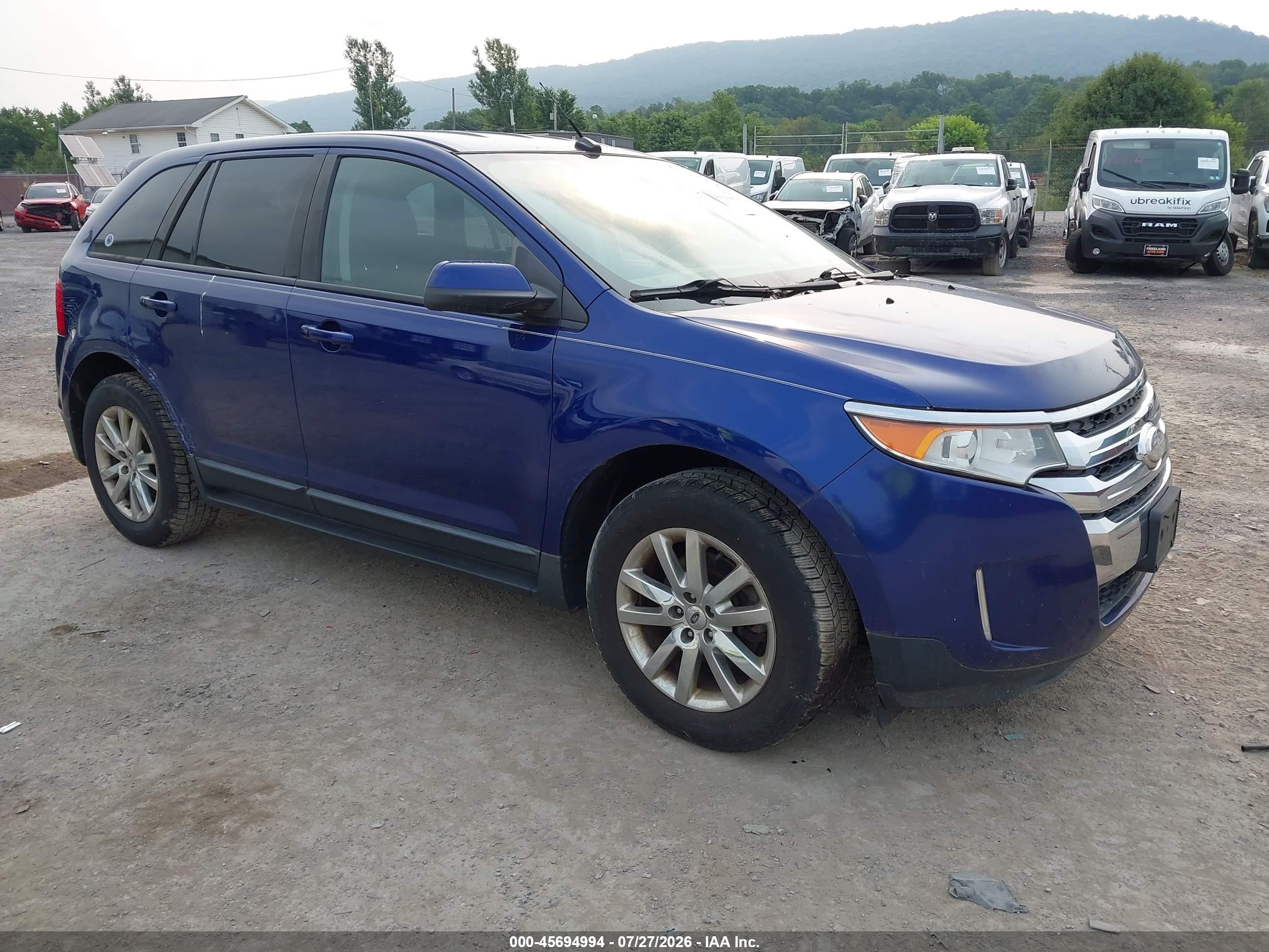 2013 Ford Edge Sel Синий vin: 2FMDK3J98DBA47500