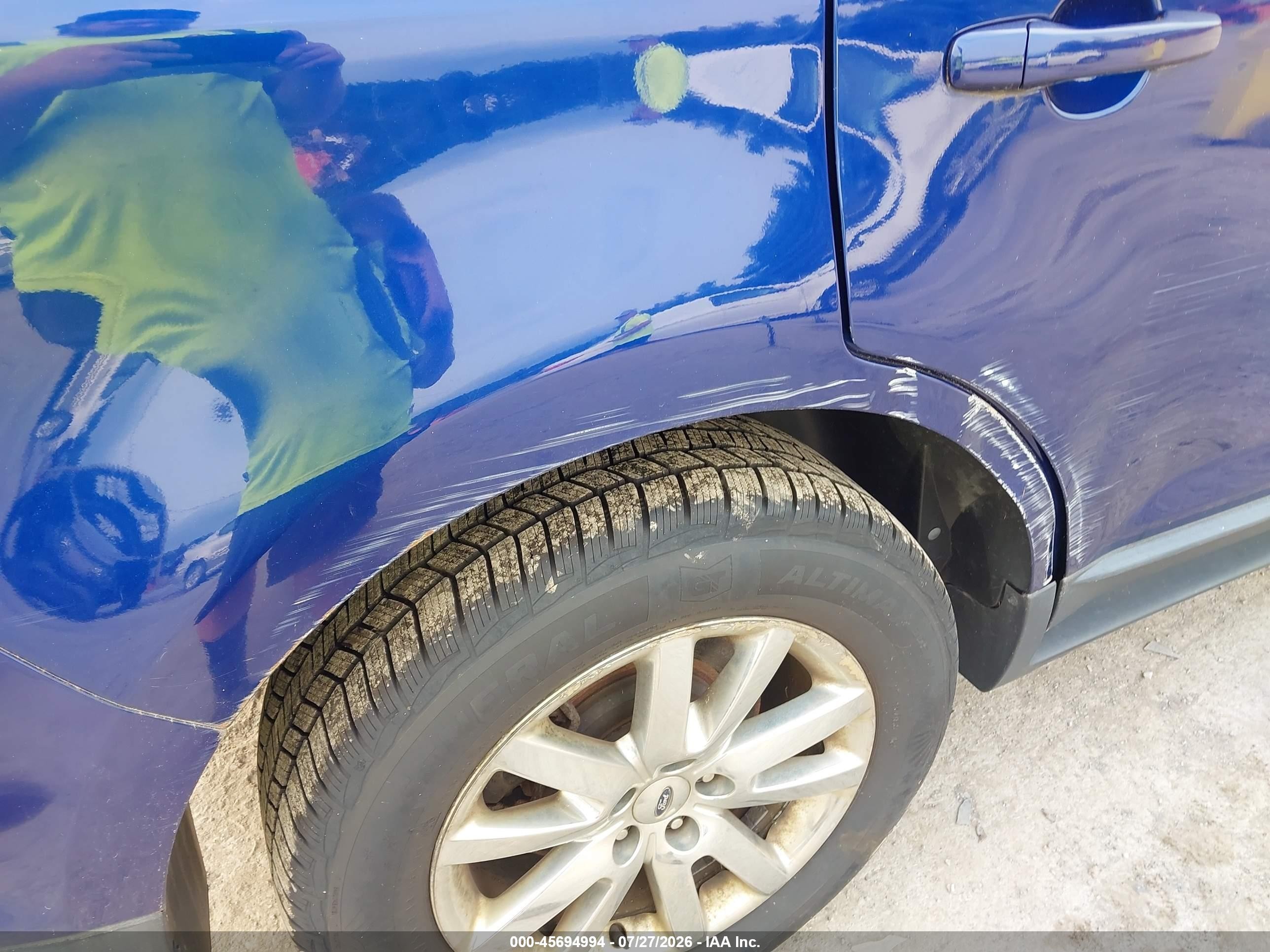 2013 Ford Edge Sel Blue vin: 2FMDK3J98DBA47500