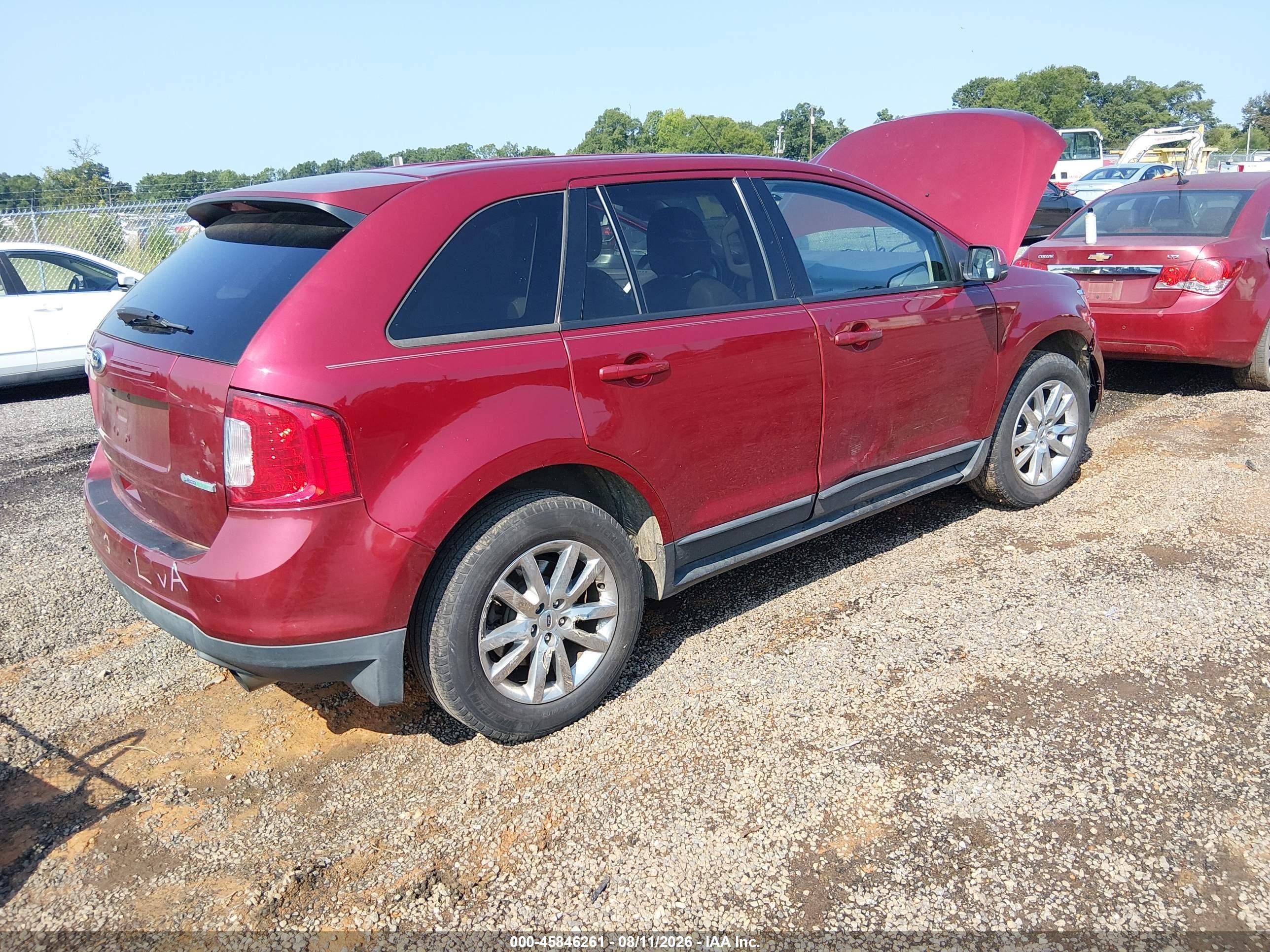 2013 Ford Edge Sel Red vin: 2FMDK3J98DBC25132