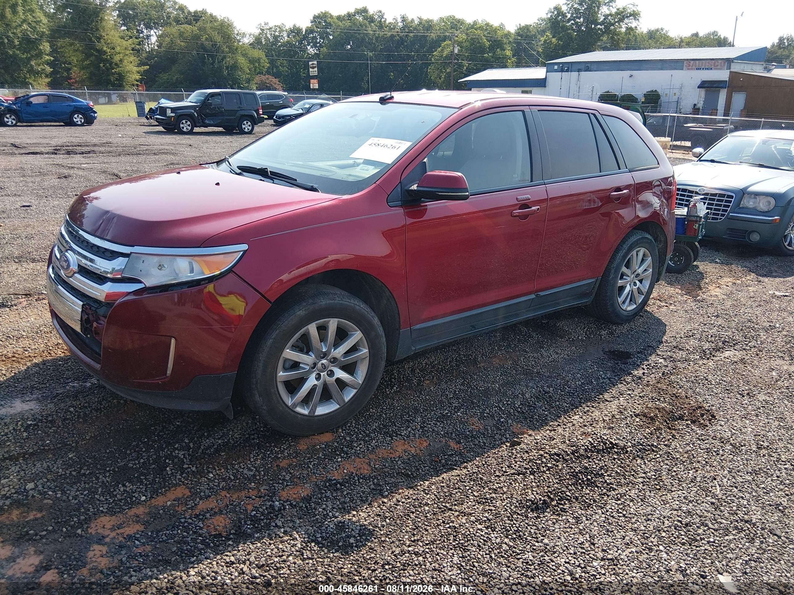 2013 Ford Edge Sel Red vin: 2FMDK3J98DBC25132