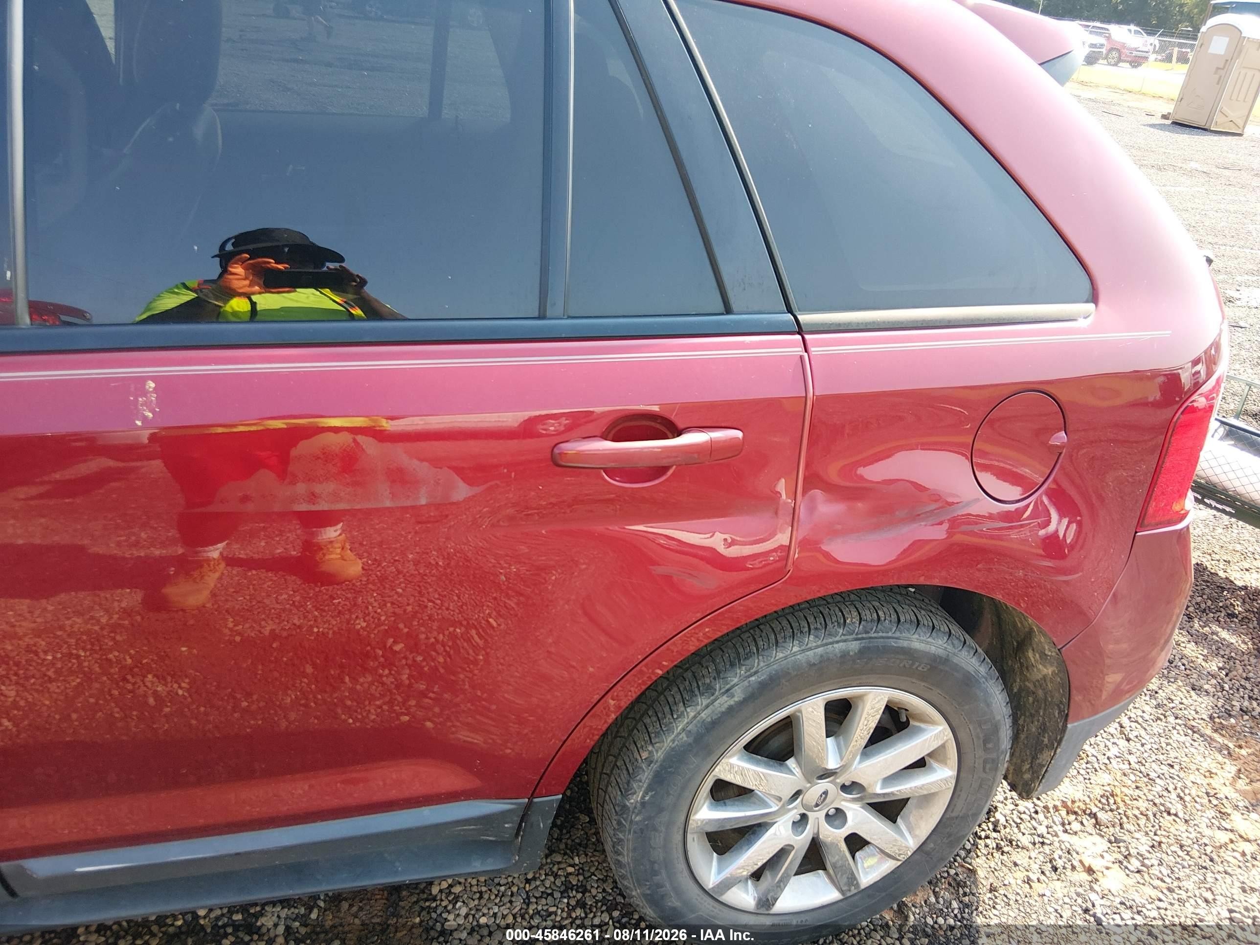 2013 Ford Edge Sel Red vin: 2FMDK3J98DBC25132
