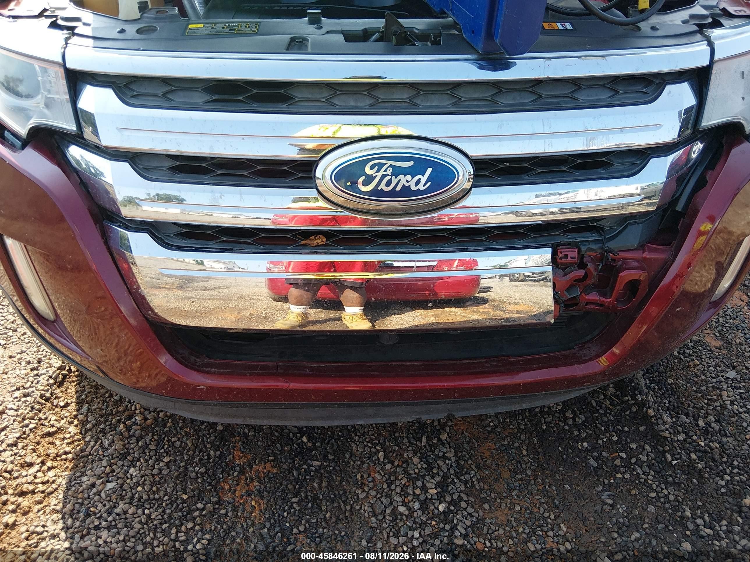 2013 Ford Edge Sel Red vin: 2FMDK3J98DBC25132