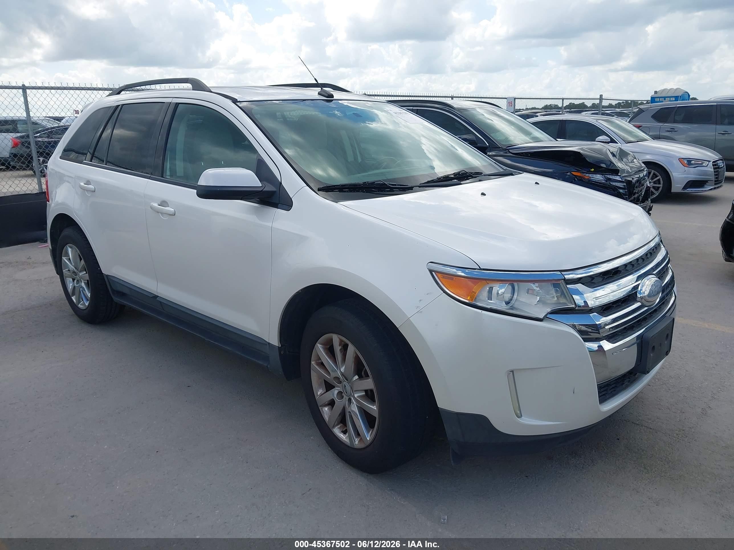 2012 Ford Edge Sel White vin: 2FMDK3J99CBA59086