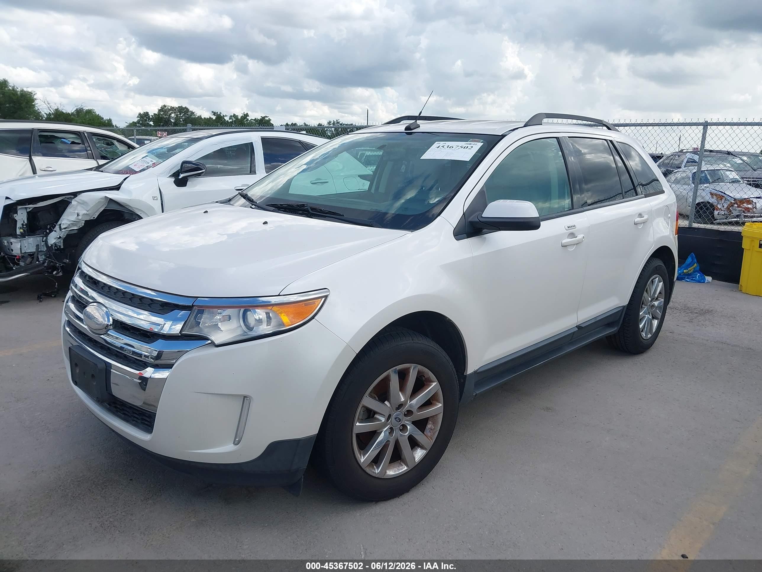 2012 Ford Edge Sel White vin: 2FMDK3J99CBA59086