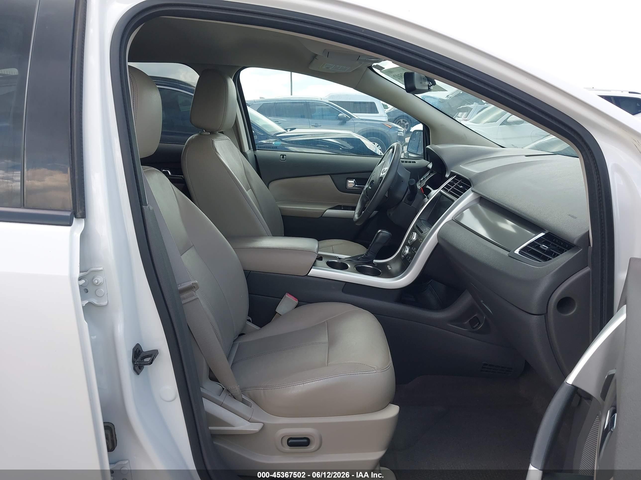 2012 Ford Edge Sel White vin: 2FMDK3J99CBA59086