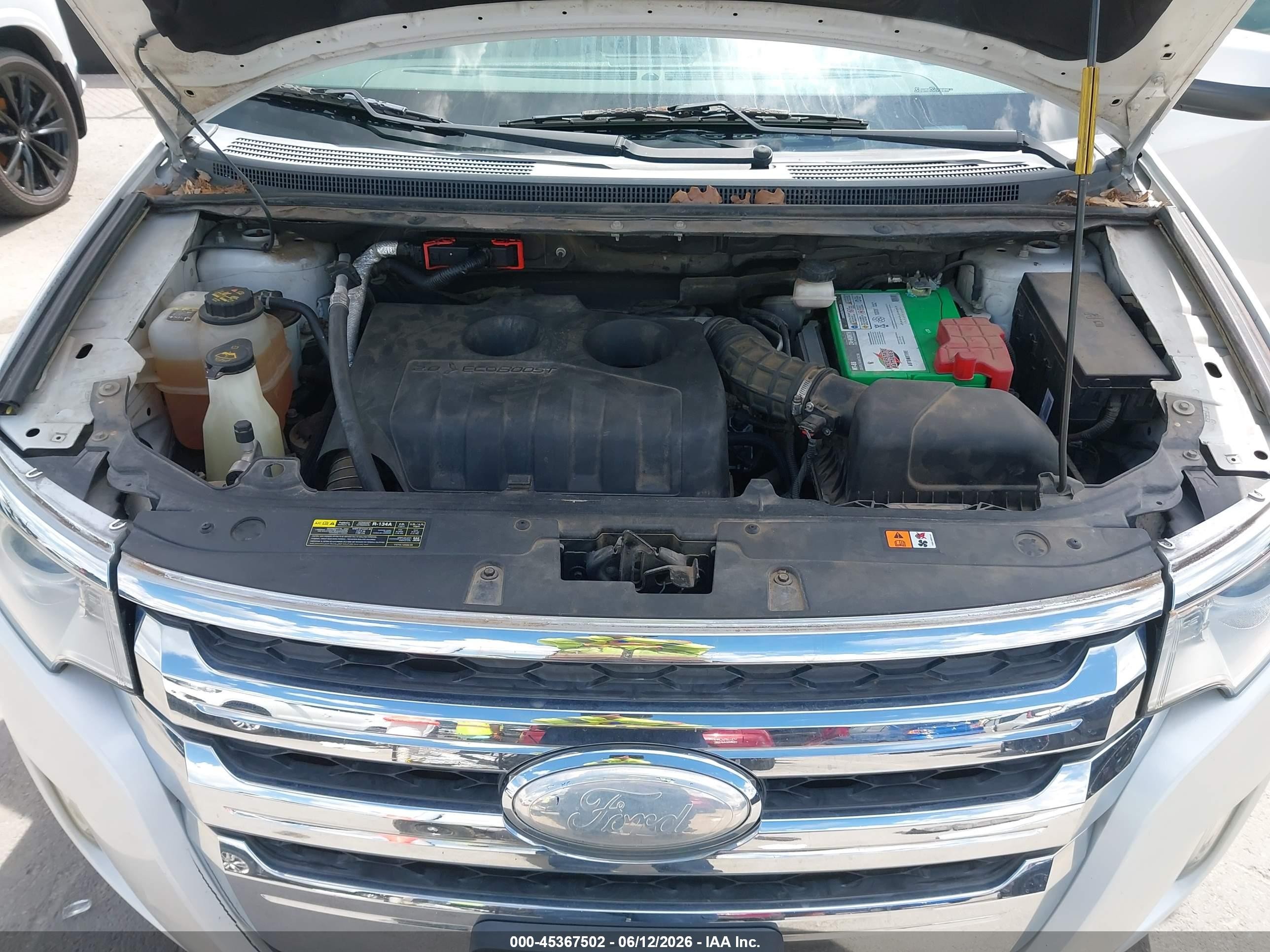 2012 Ford Edge Sel White vin: 2FMDK3J99CBA59086