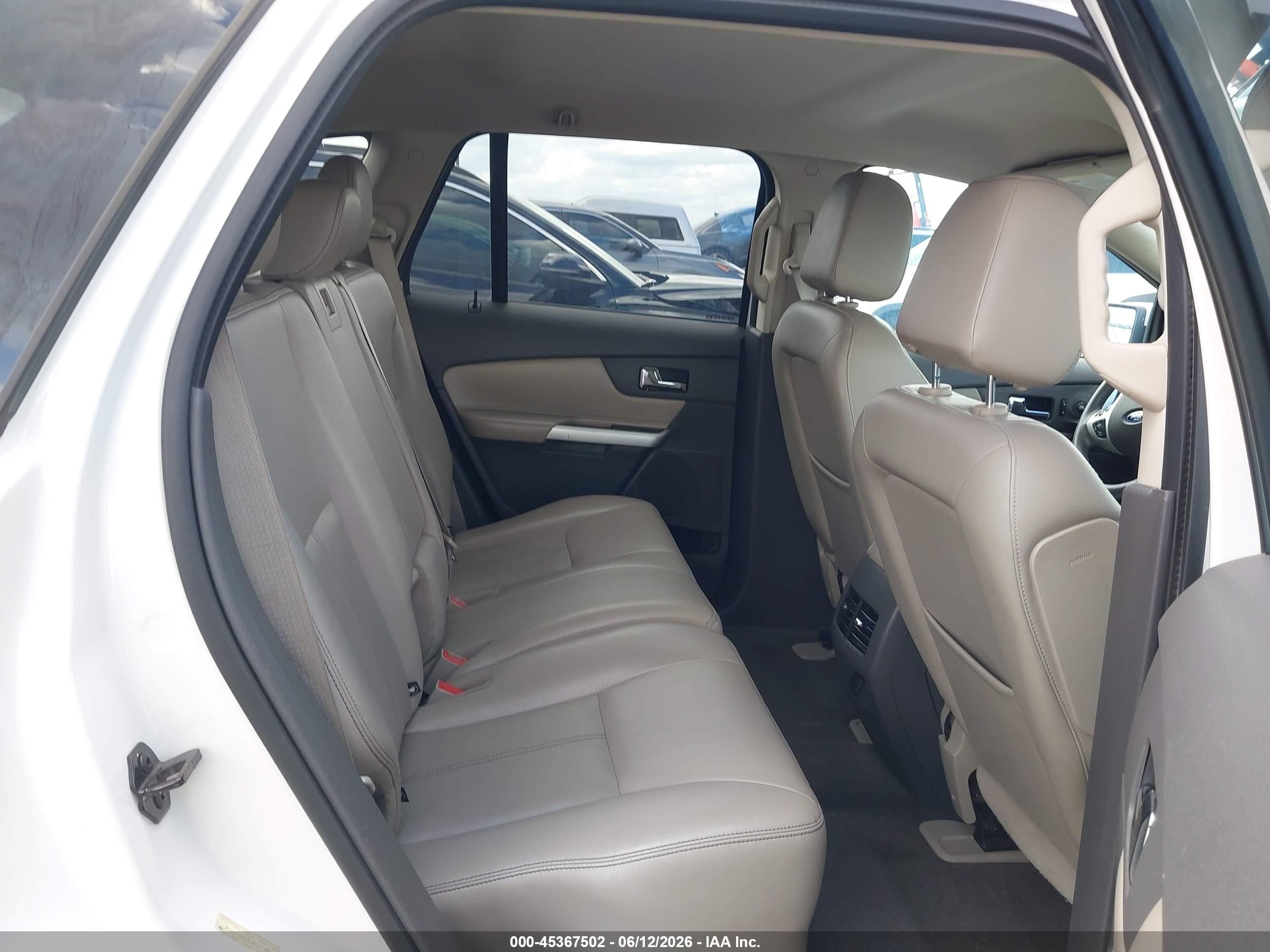 2012 Ford Edge Sel White vin: 2FMDK3J99CBA59086
