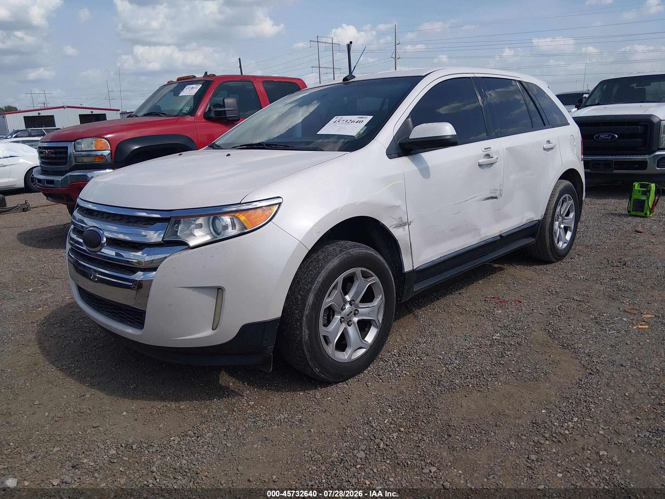 2013 Ford Edge Sel White vin: 2FMDK3J99DBB69086