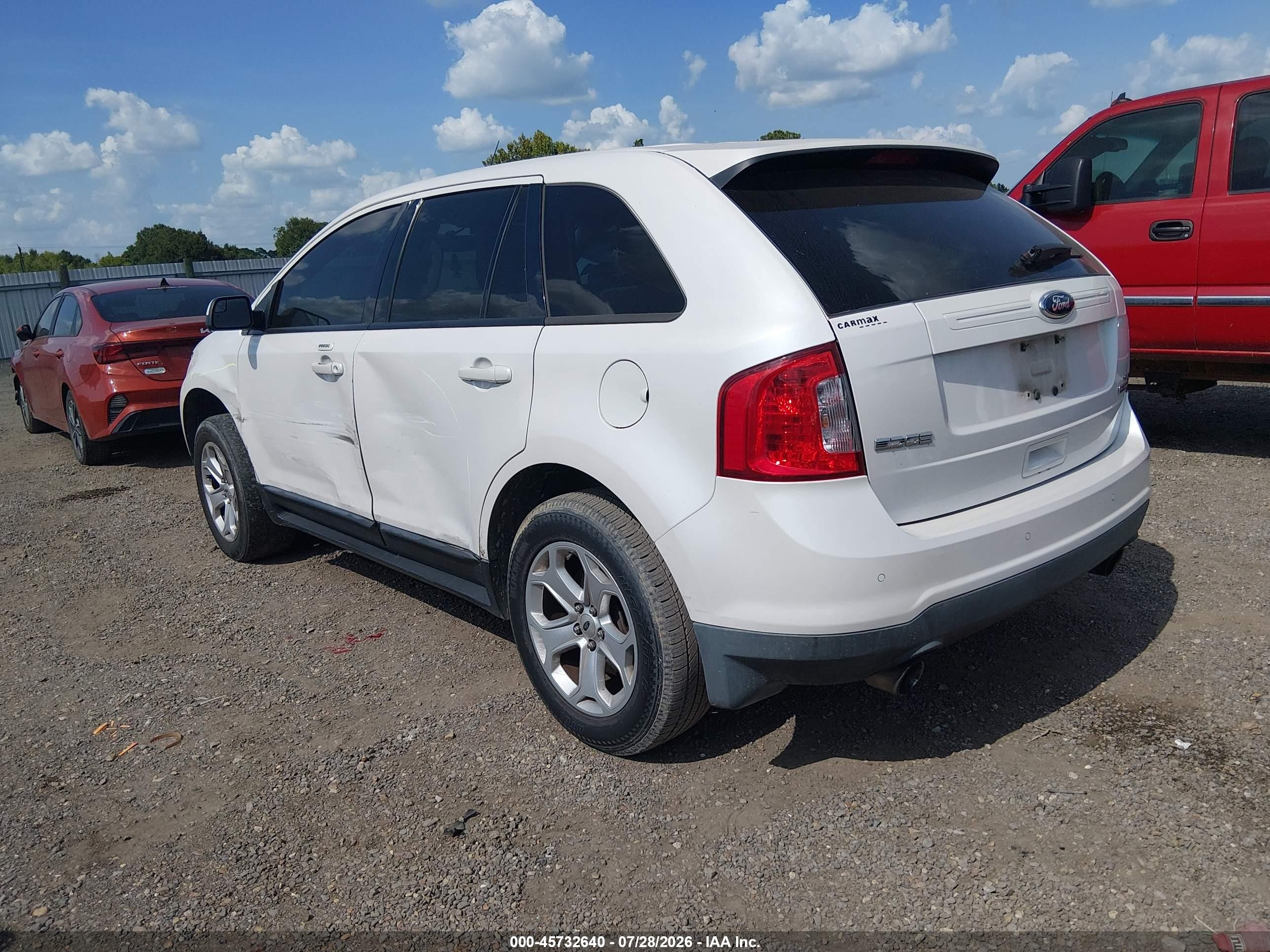 2013 Ford Edge Sel White vin: 2FMDK3J99DBB69086