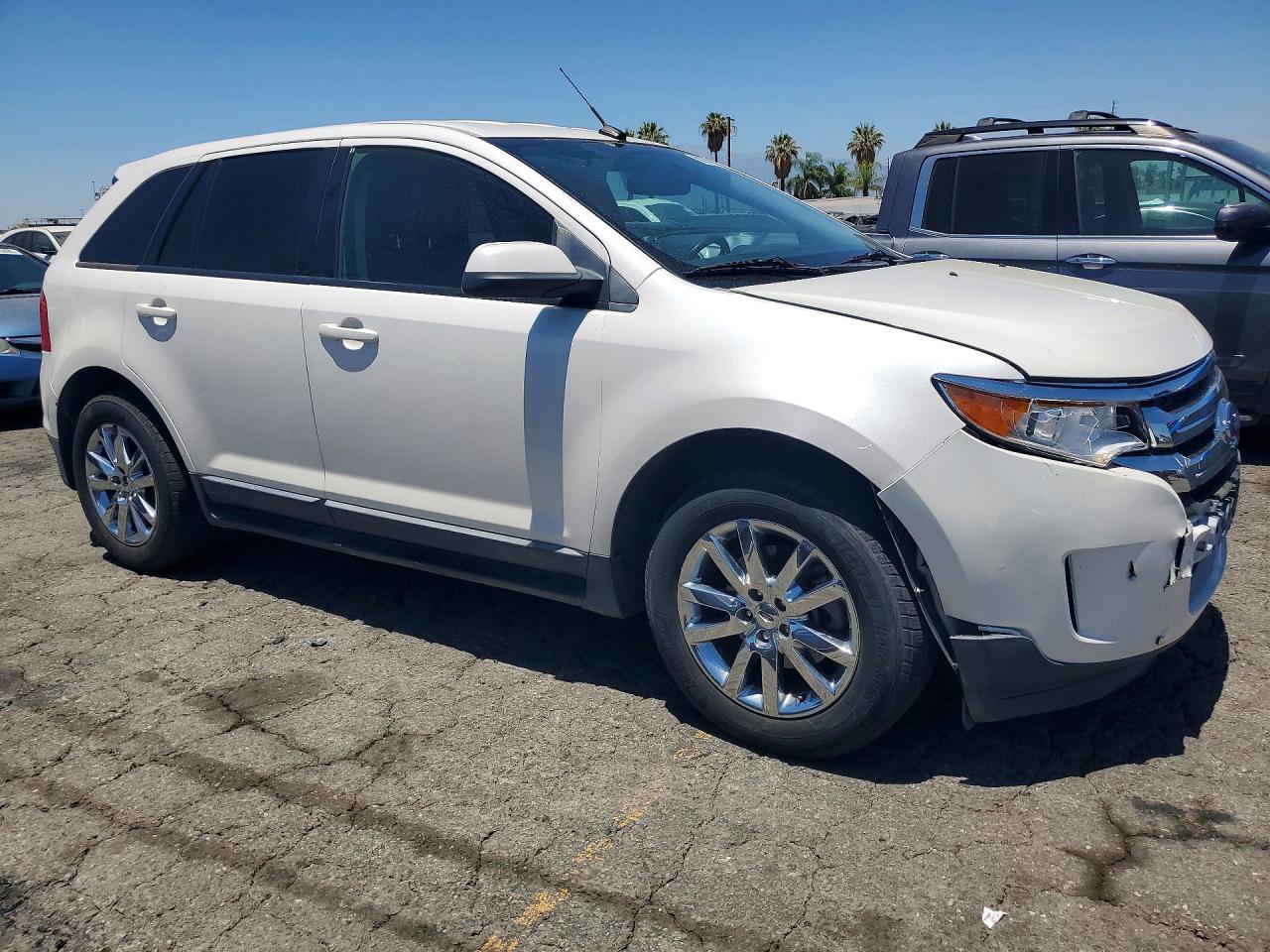 2014 Ford Edge Sel White vin: 2FMDK3J99EBA95444