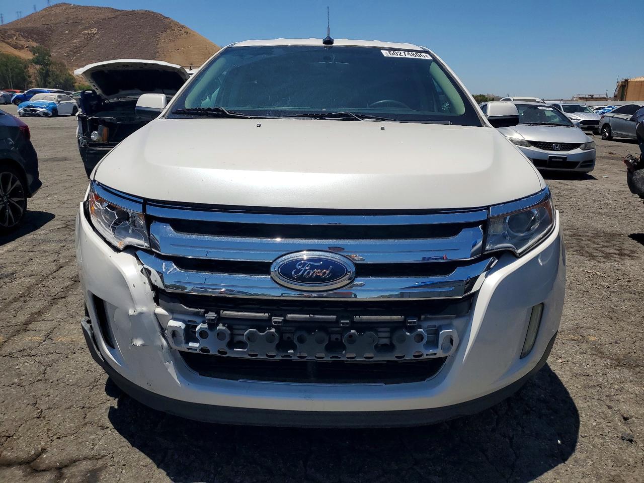 2014 Ford Edge Sel White vin: 2FMDK3J99EBA95444