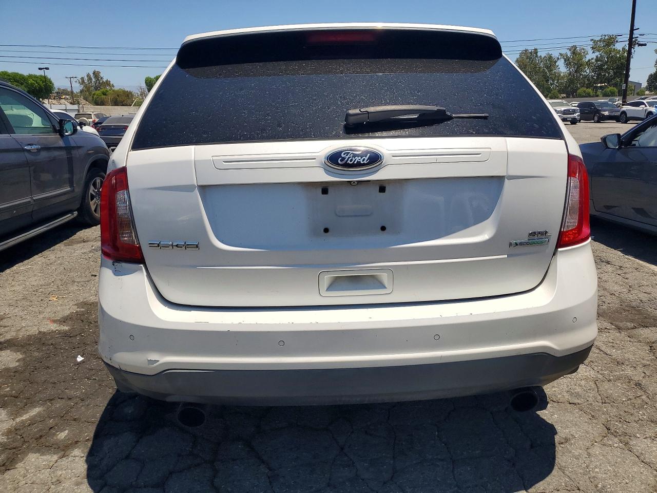 2014 Ford Edge Sel White vin: 2FMDK3J99EBA95444