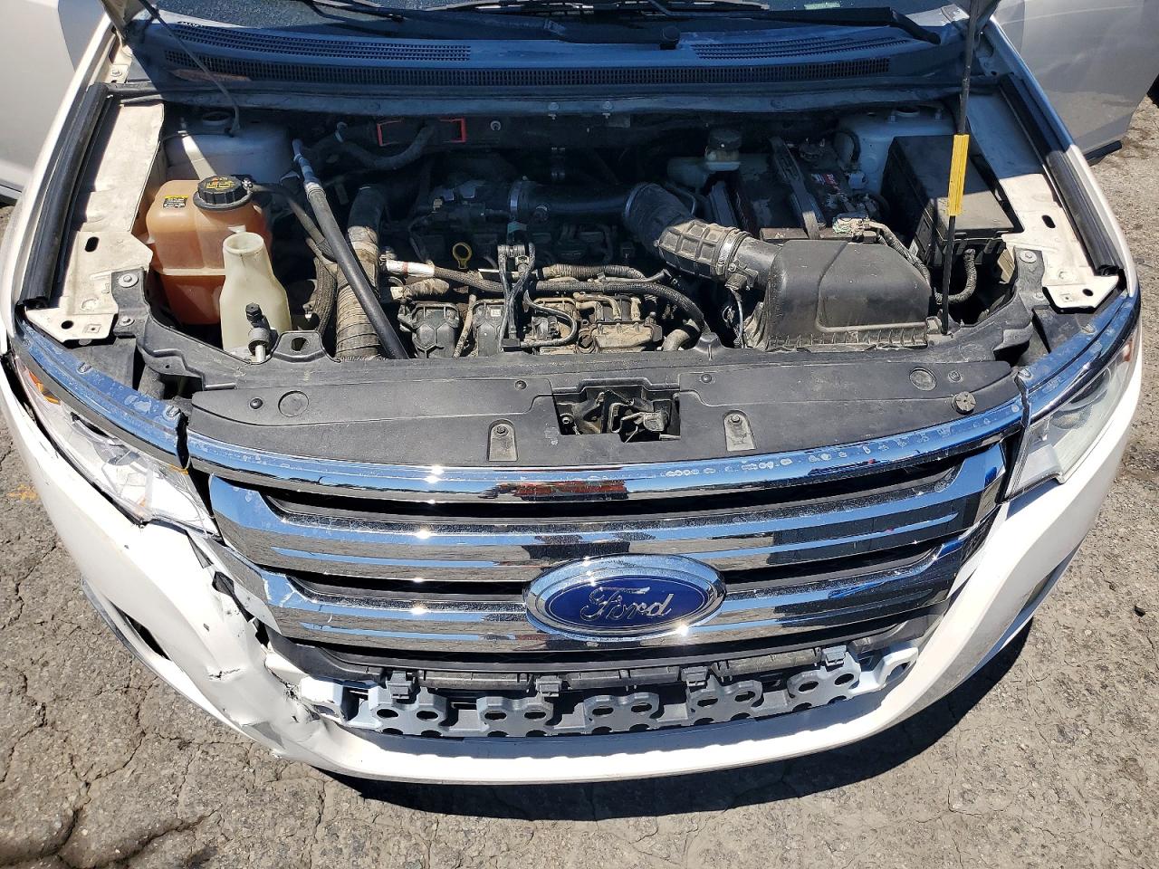 2014 Ford Edge Sel White vin: 2FMDK3J99EBA95444