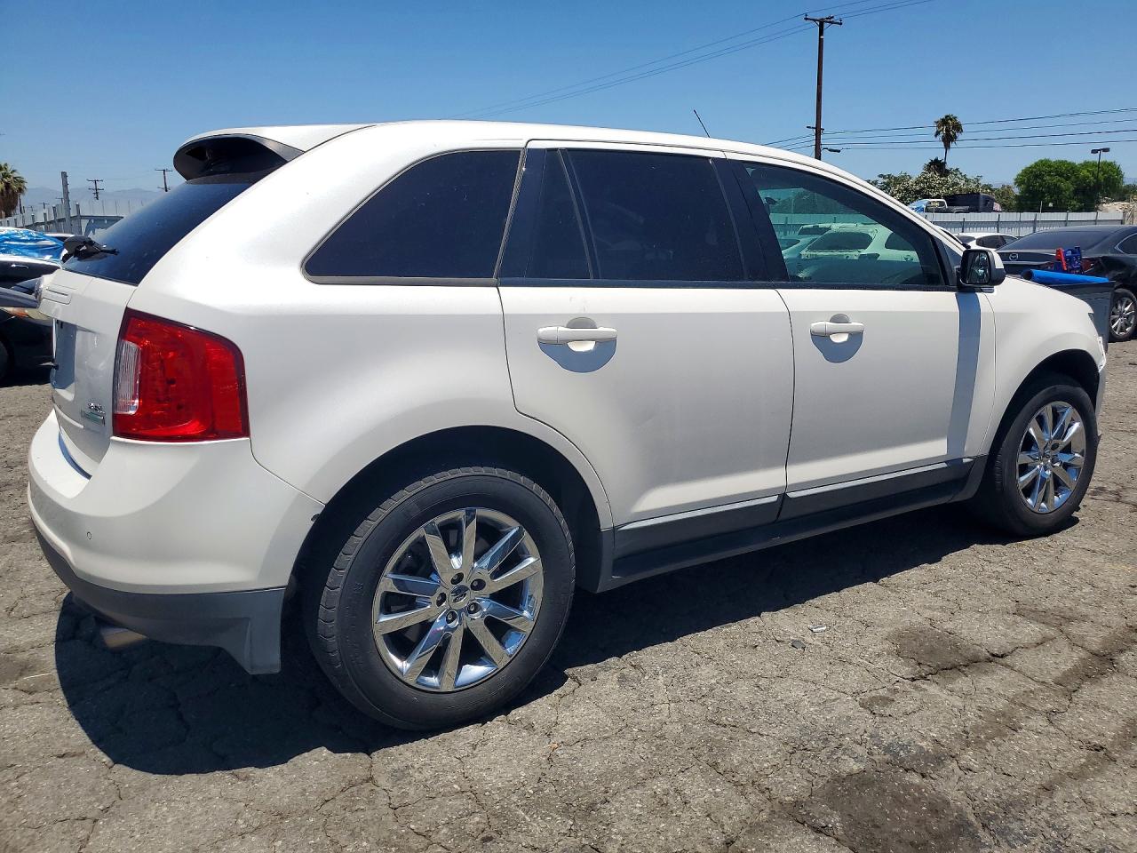 2014 Ford Edge Sel White vin: 2FMDK3J99EBA95444